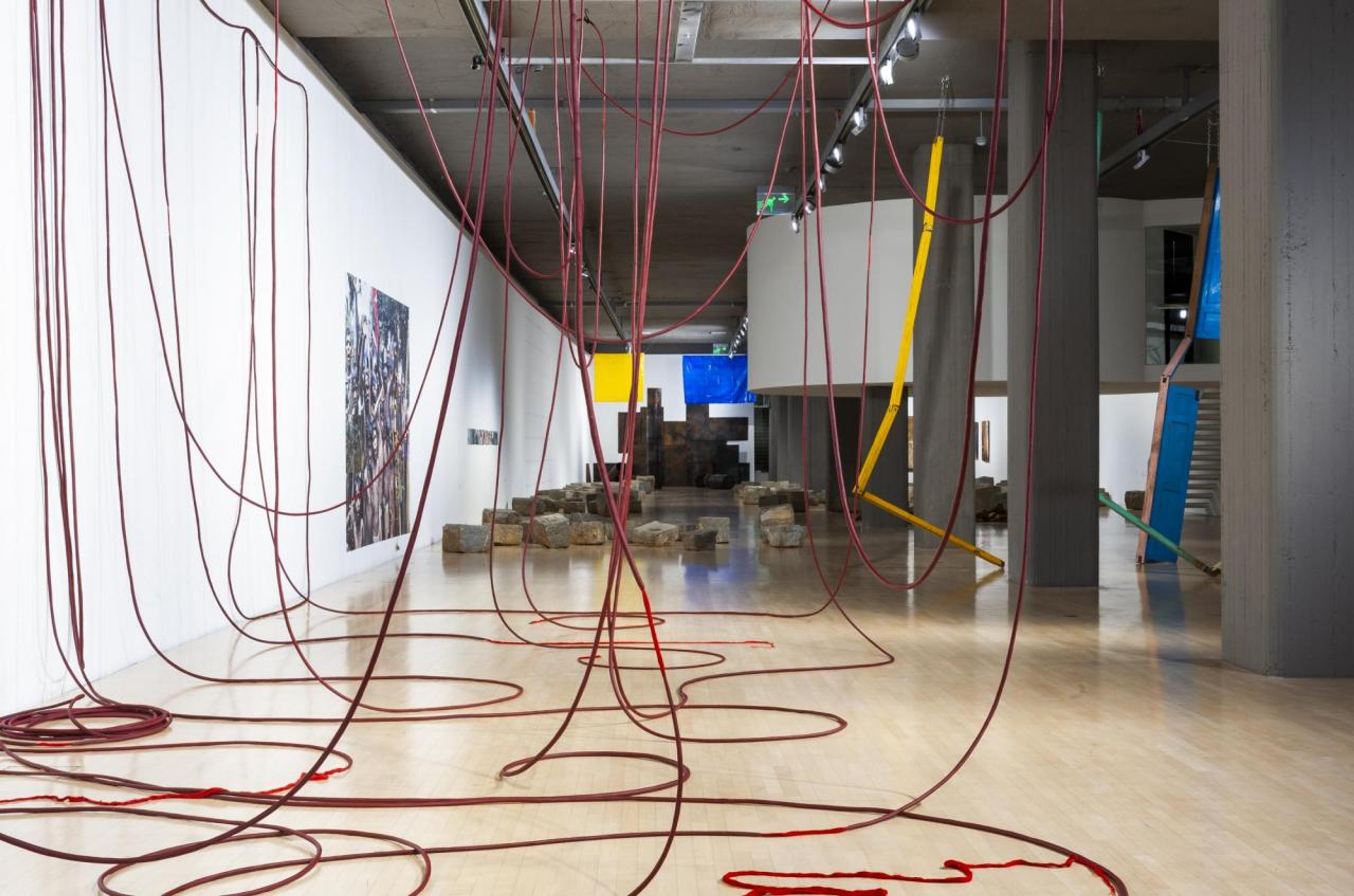 Installation view, Sheela Gowda, &ldquo;It.. Matters&rdquo;; Lenbachhaus, Munich, 2020