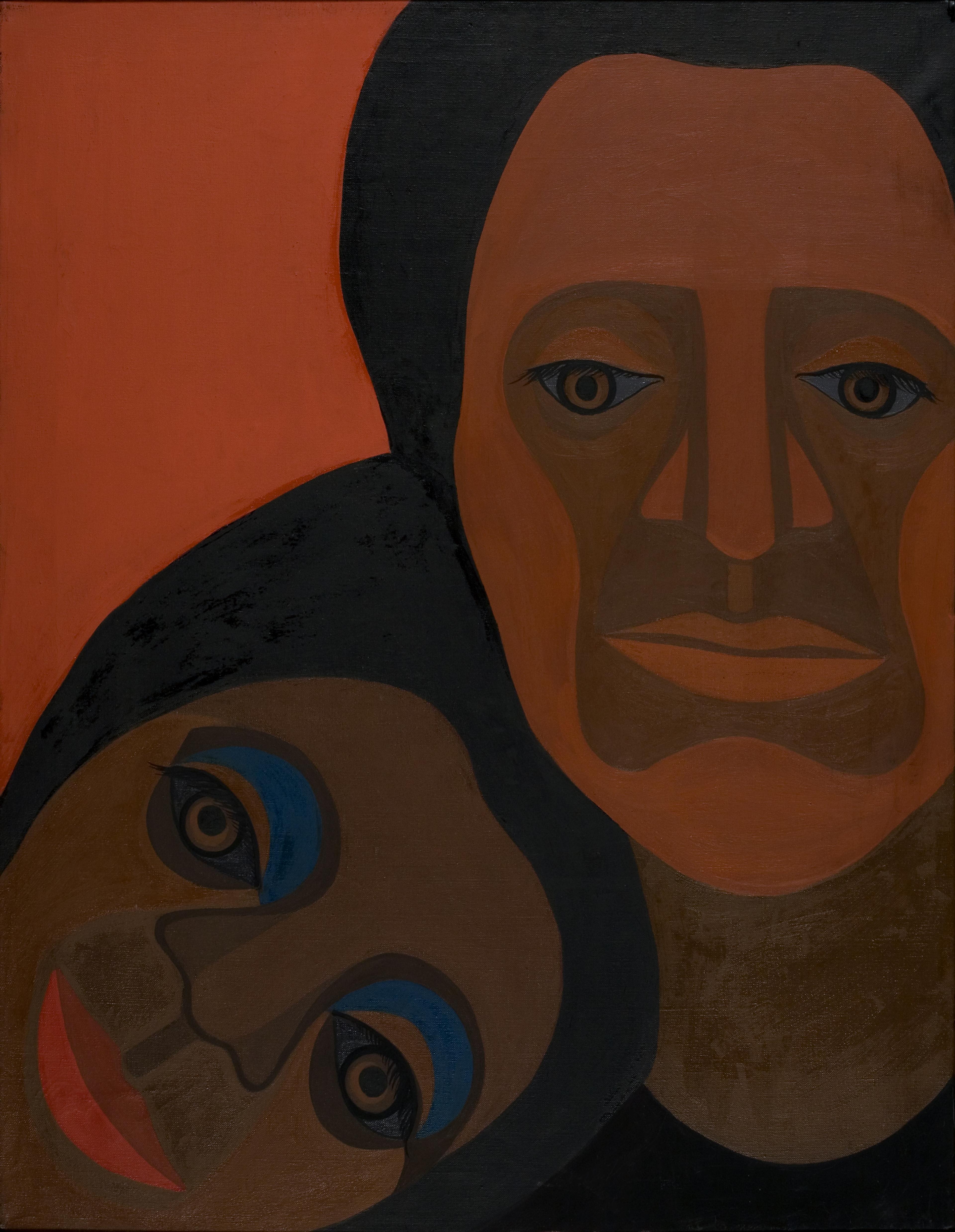 Faith Ringgold, Black Light Series #4: Mommy and Daddy