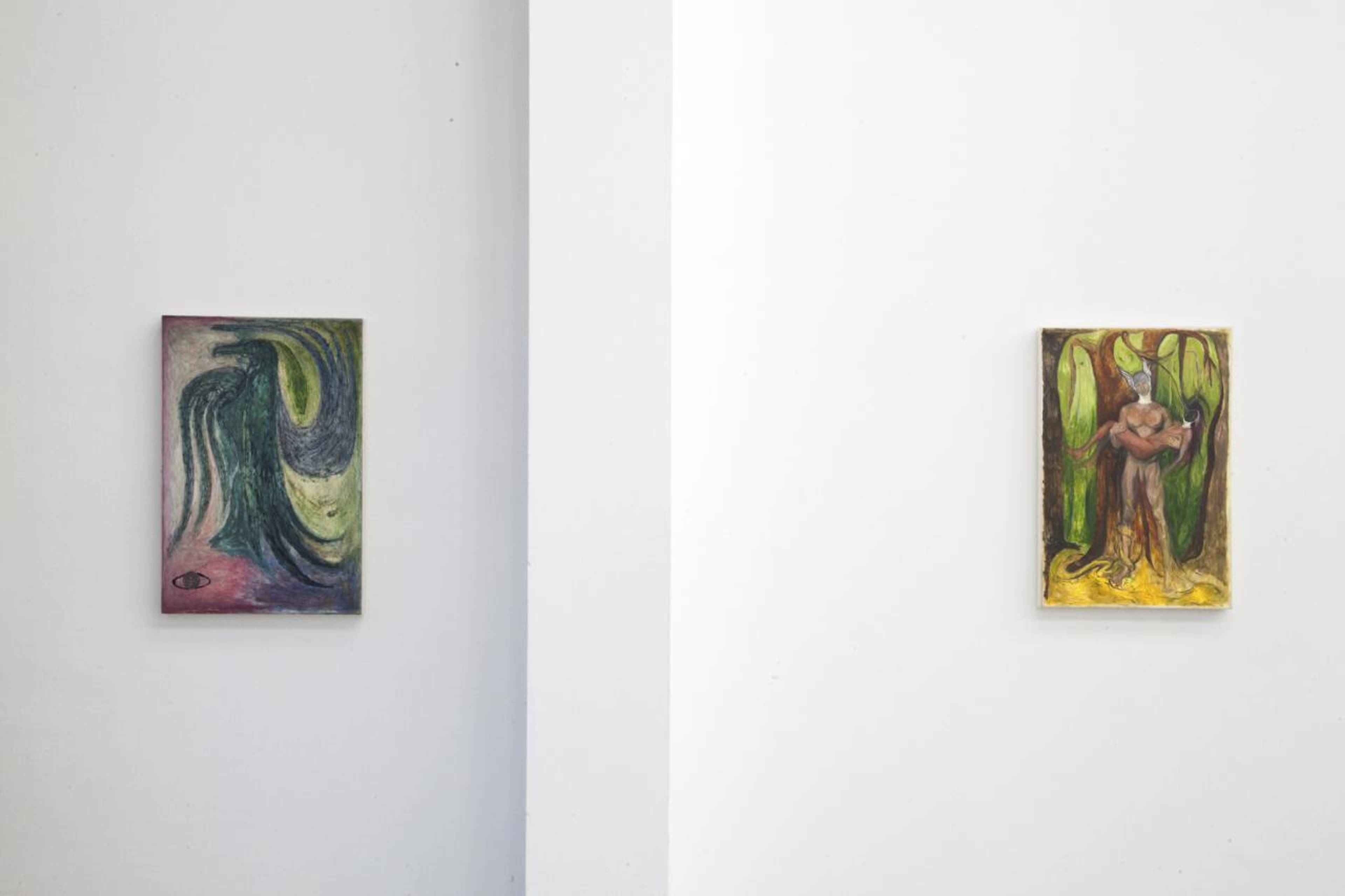 Exhibition view of Sean Mullins, ""Protracted yawn, evanescing Eos" at Fragile, Berlin