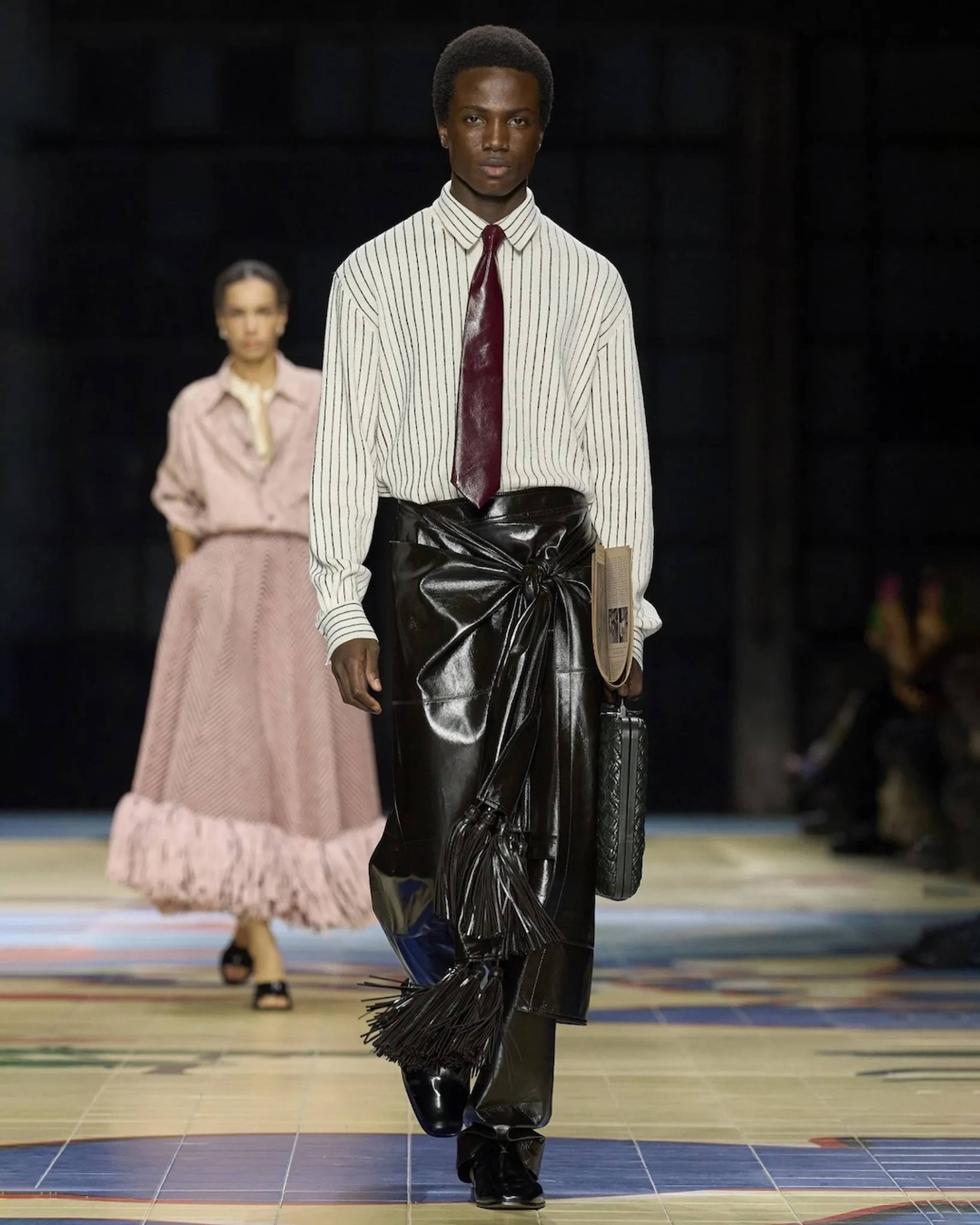 Bottega’s men’s skirt, SS24