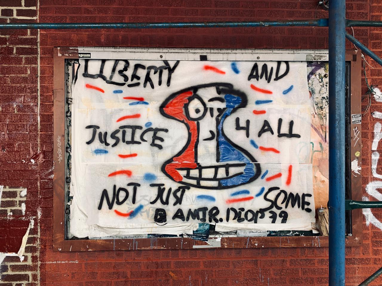 Street art, made during the BLM protests in the summer of 2020