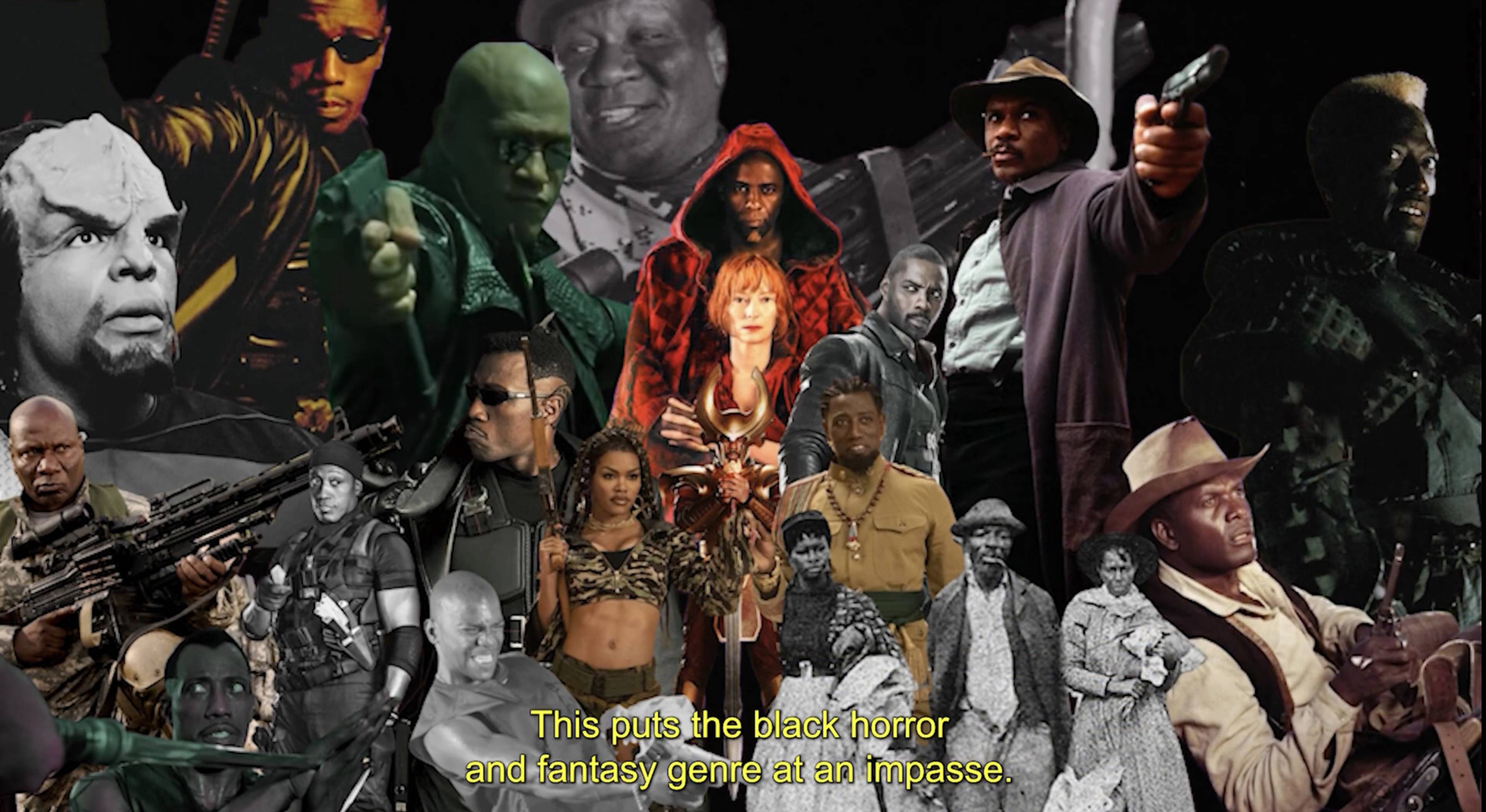 Still from Kandis Williams, A Travel Guide: Black Gothic in South Korean Horror, 2025