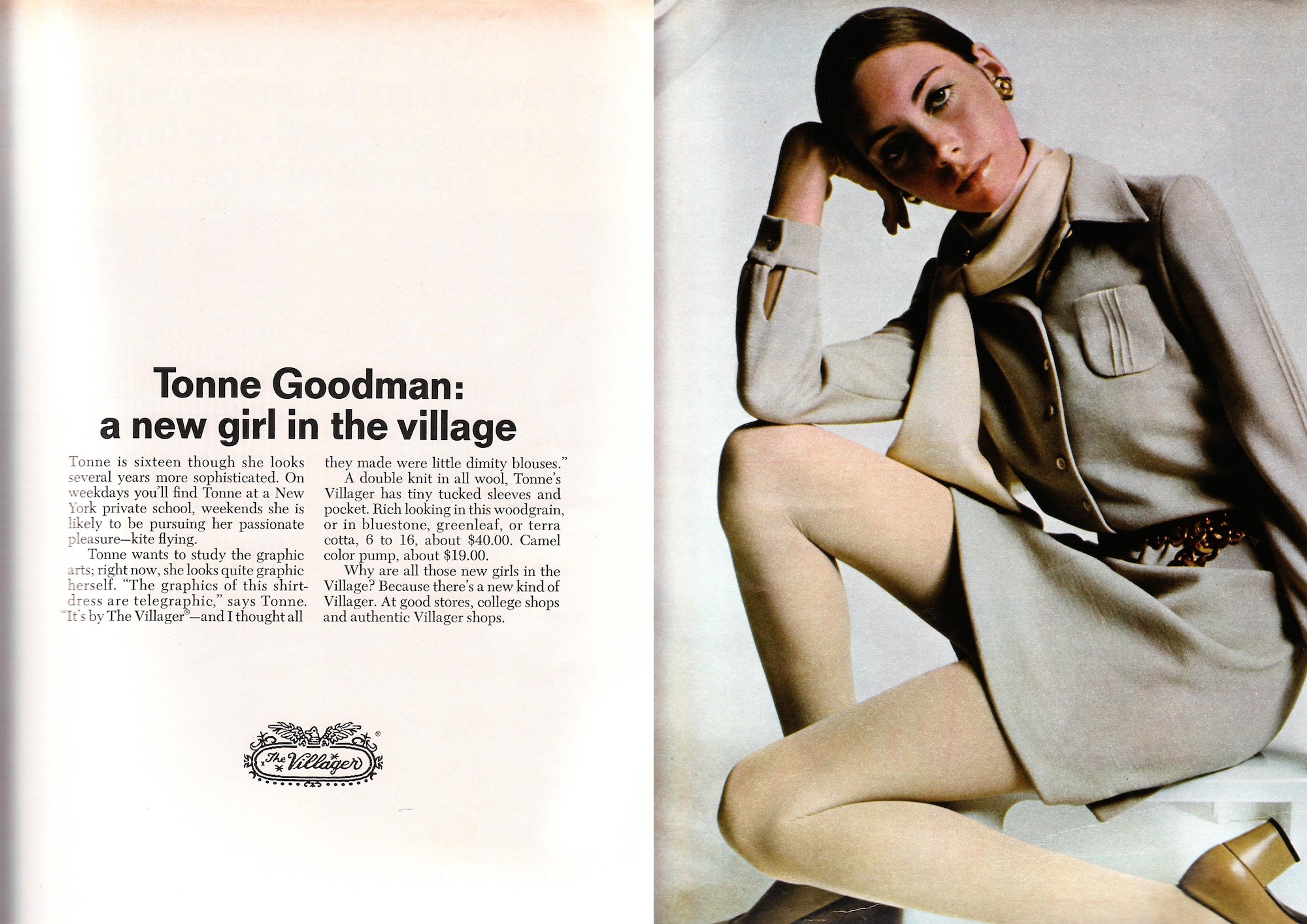 Tonne Goodman in The Villager campaign, 1969