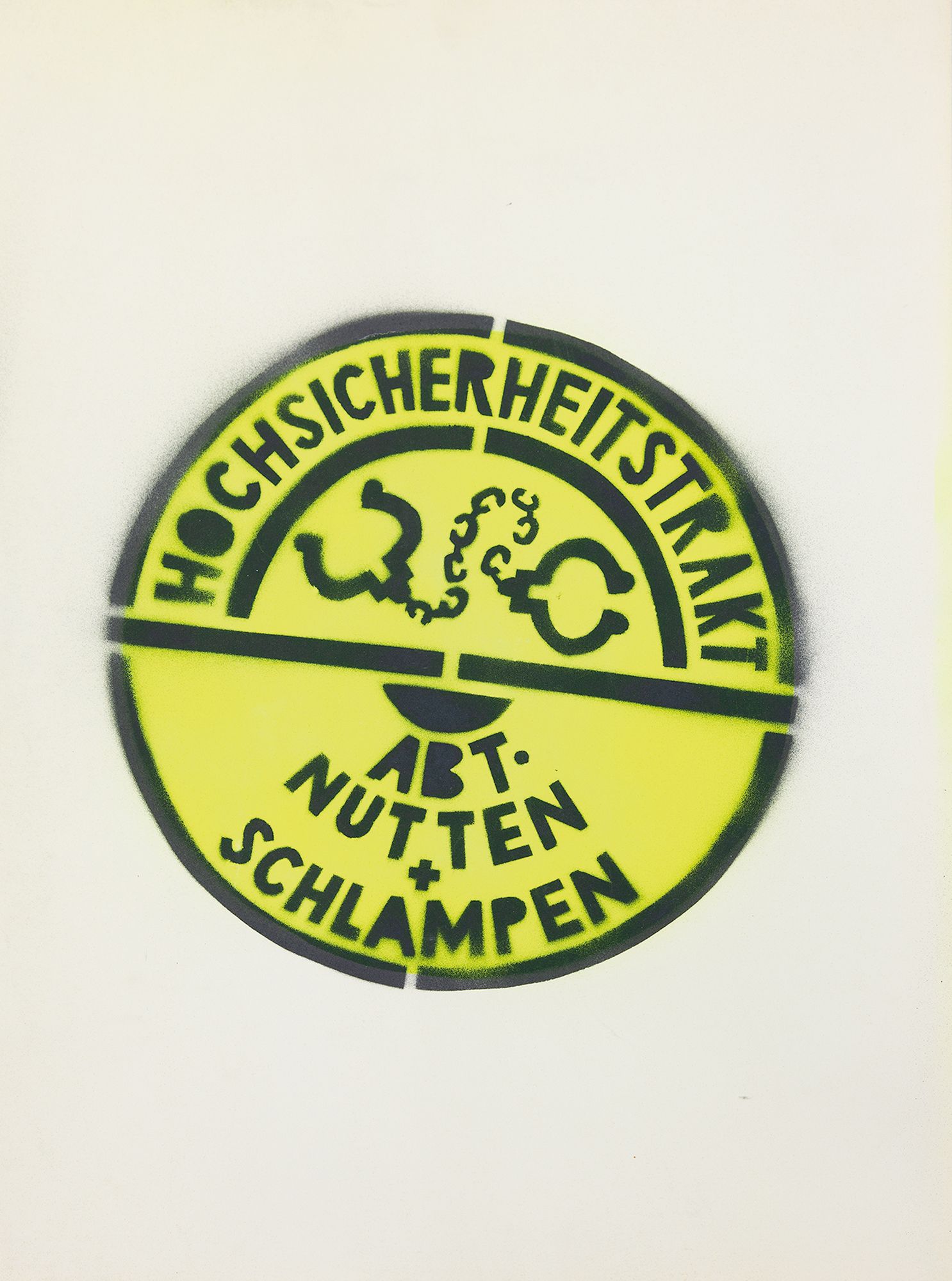 Untitled, n.d., spray-paint on paper, 61 x 43 cm