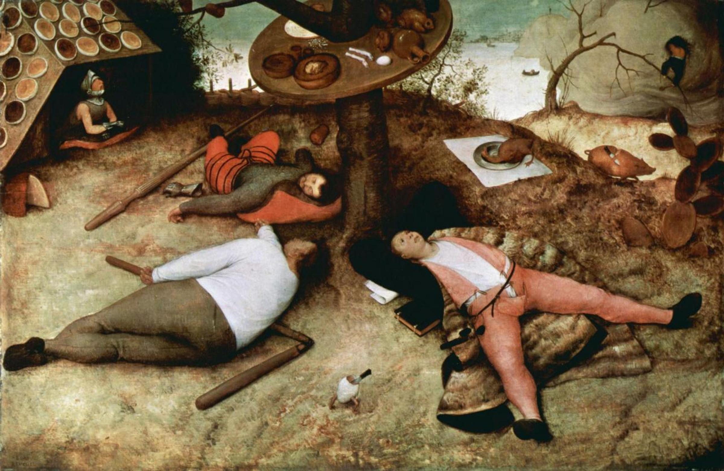Pieter Bruegel the Elder, The Land of Cockaigne, 1567, oil on panel, 51.5 x 78.3 cm