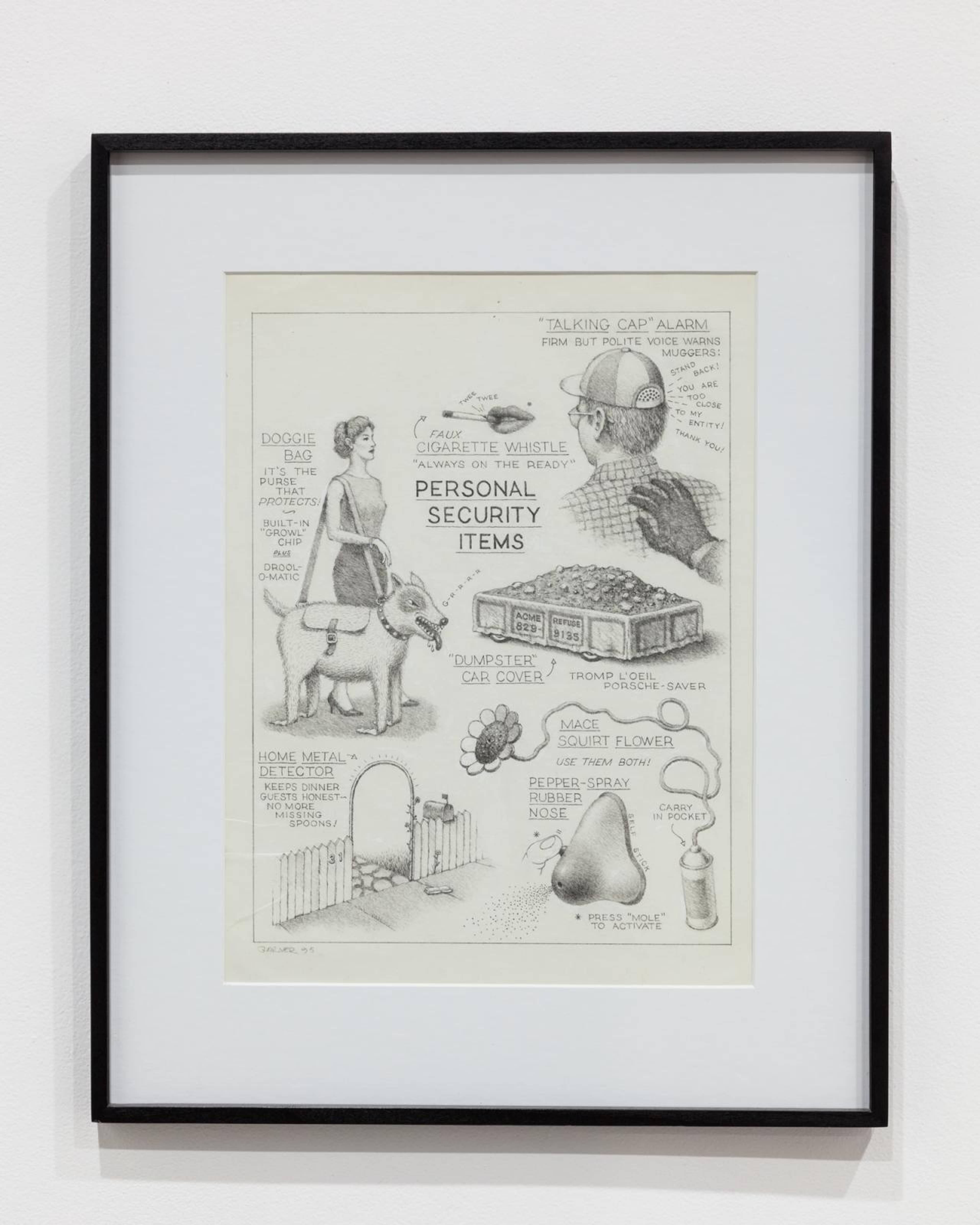 Personal Security Items, n.d., pencil on paper, 28 x 43 cm