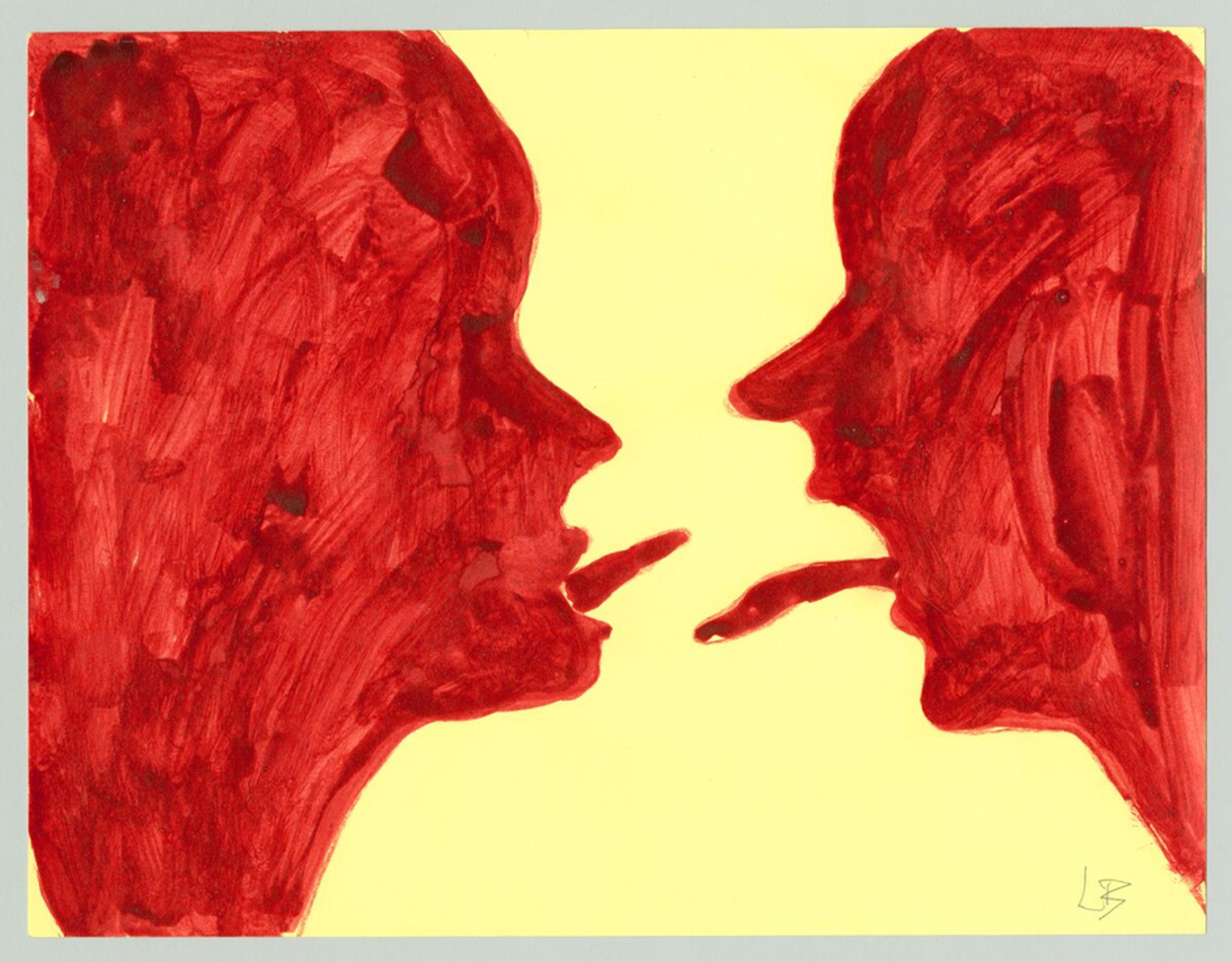 Louise Bourgeois, The Conversation (2007) Ink on paper 21.6 x 27.9 cm (c) The Easton Foundation / 2019, ProLitteris, Zurich Photo: Christopher Burke