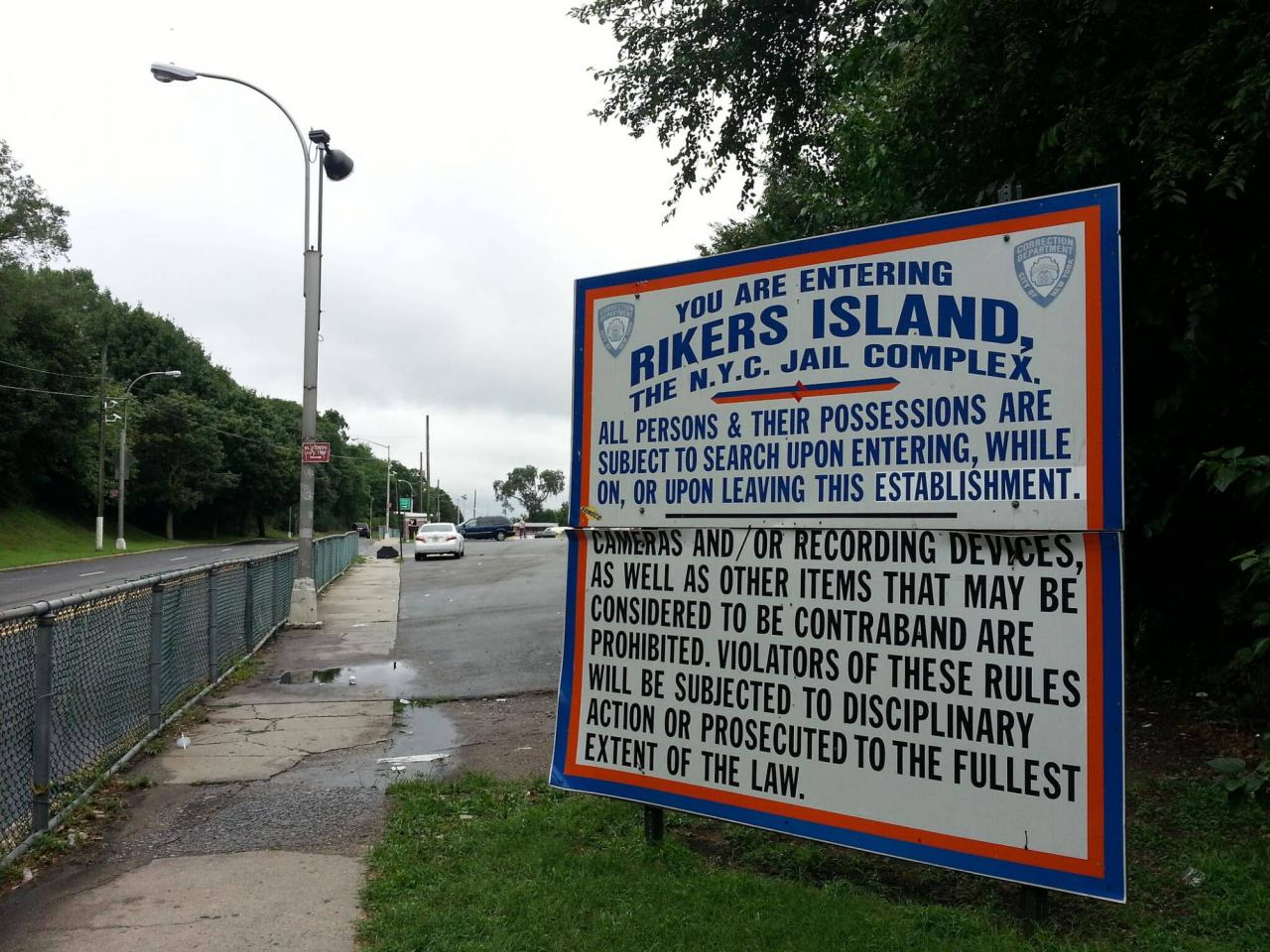  Entrance to Rikers Island, New York