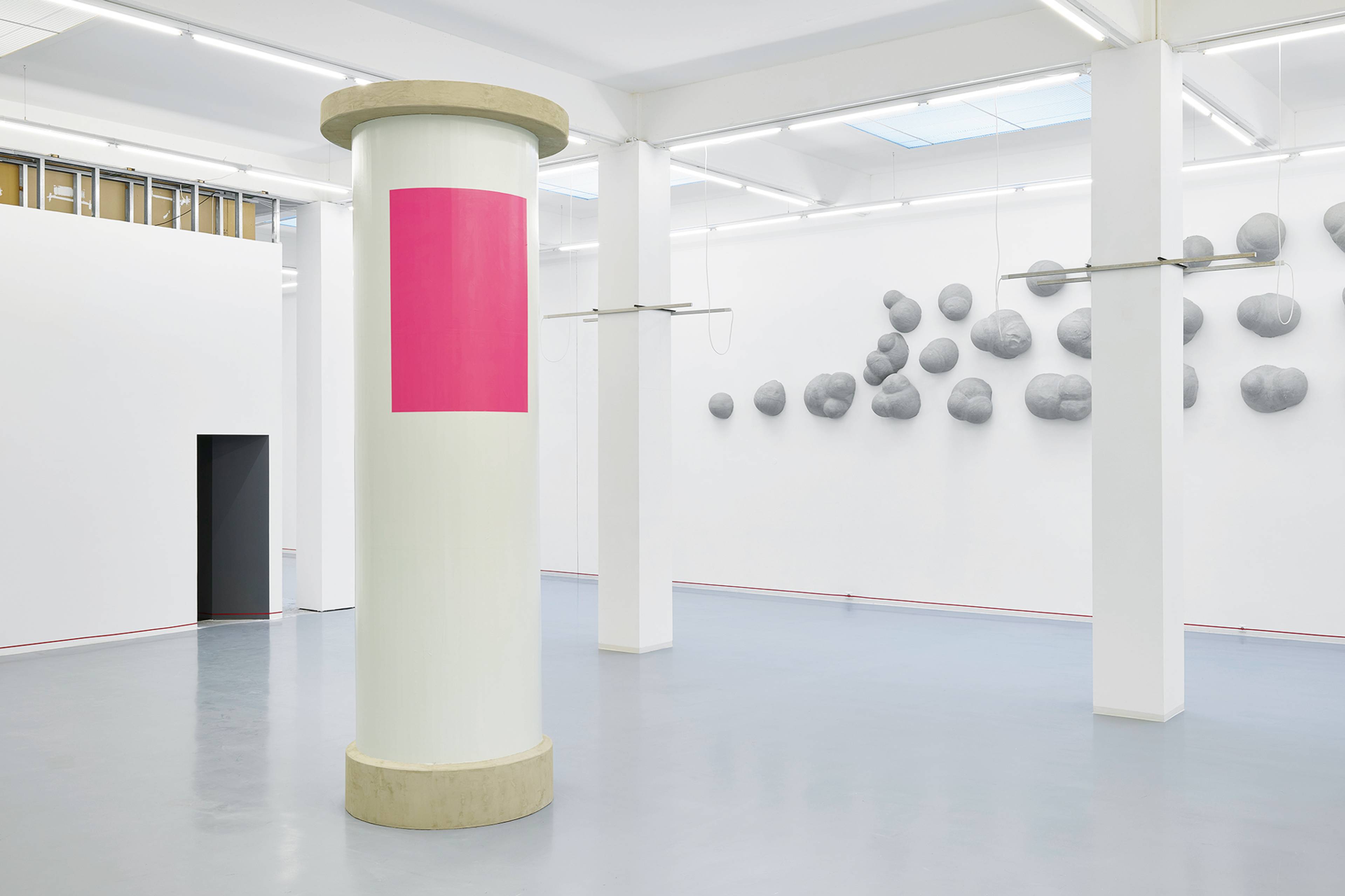 Left to right: Säule I and Baroque Clouds, both 2024