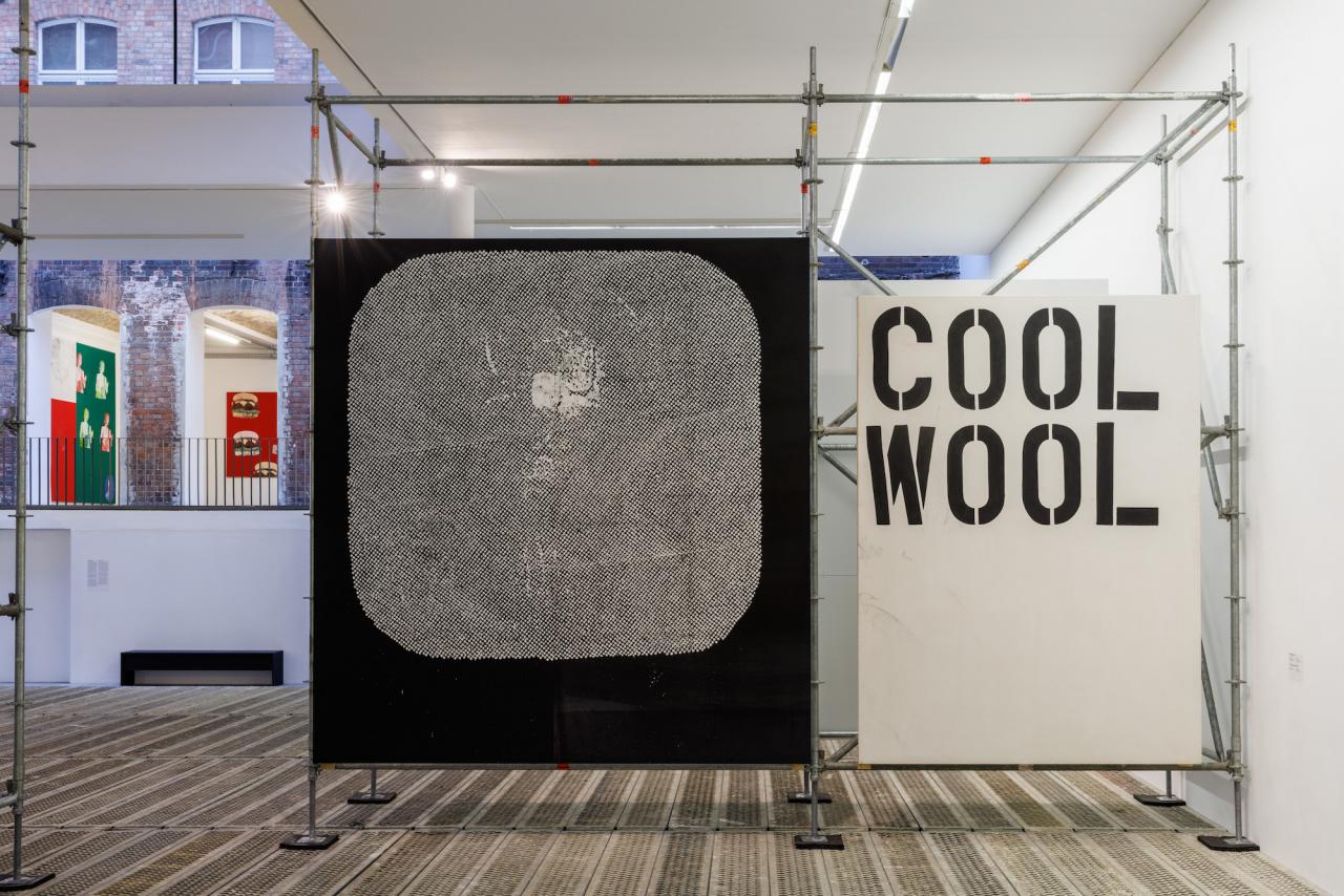 View of “Michel Majerus – Early Works,” KW Institute for Contemporary Art, Berlin, 2022. Photo: Frank Sperling