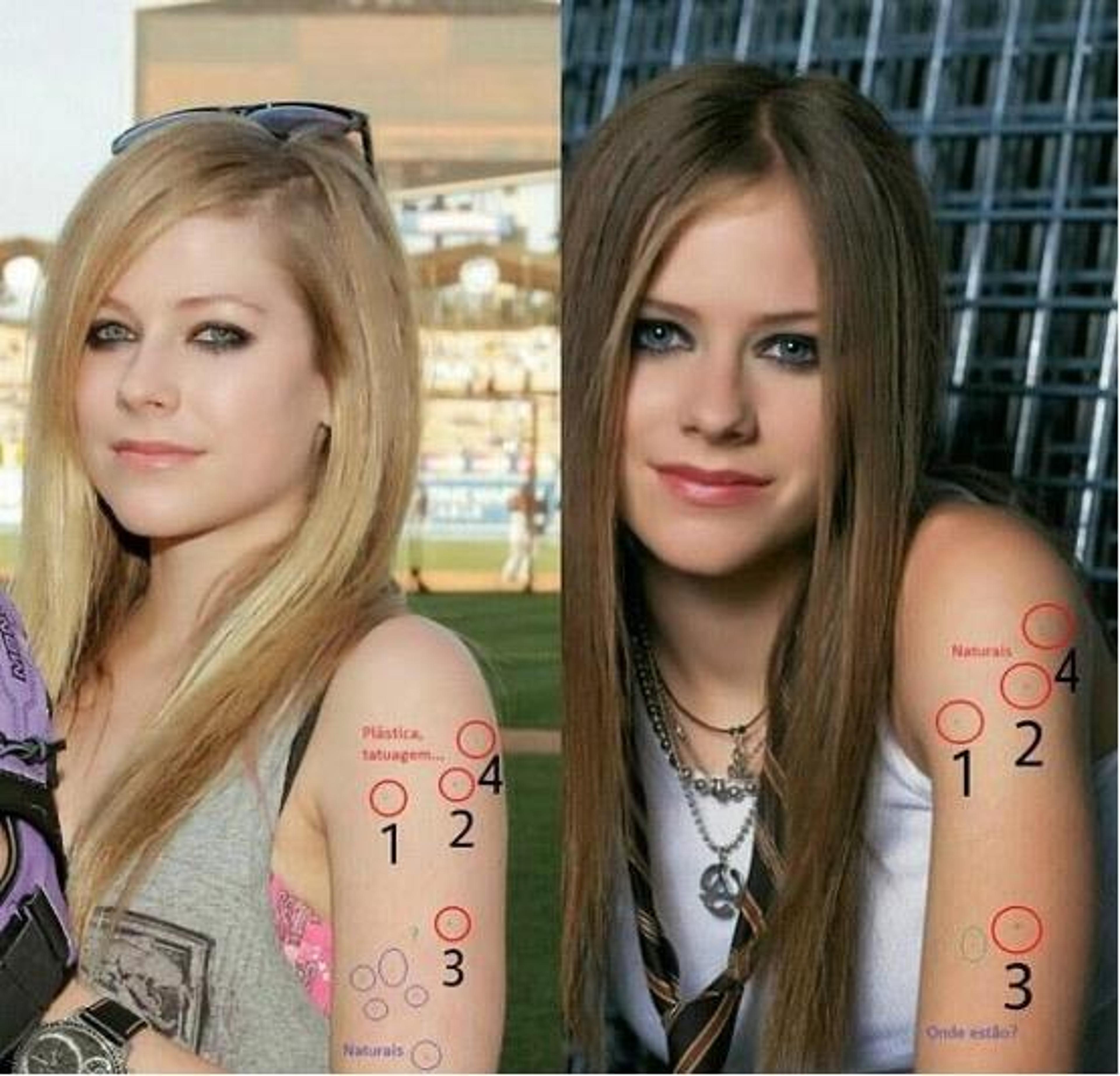 Fan-made "evidence" of Avril Lavigne Replacement Theory