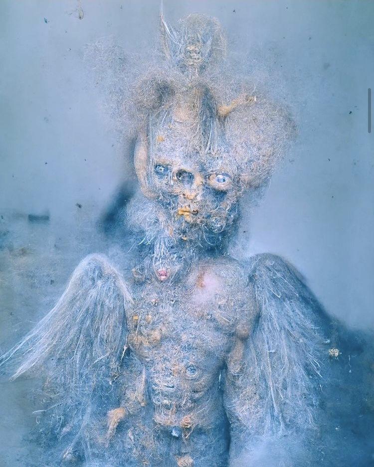 Image of seraphim, made by Jon Rafman with Midjourney, 2022. Source: https://www.instagram.com/ronjafman/?hl=en