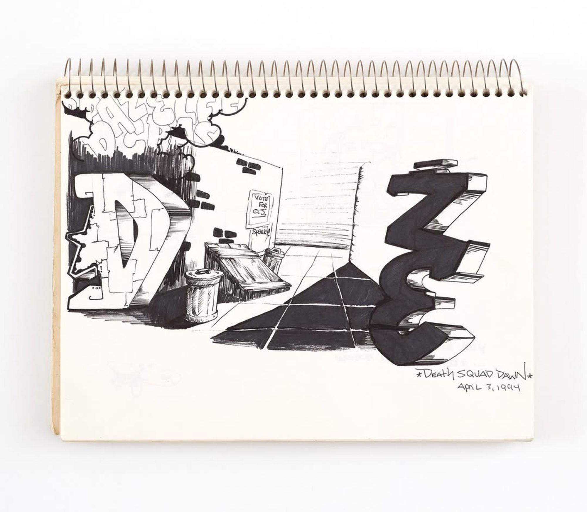 Christopher "DAZE" Ellis, Untitled (Black book), 1994