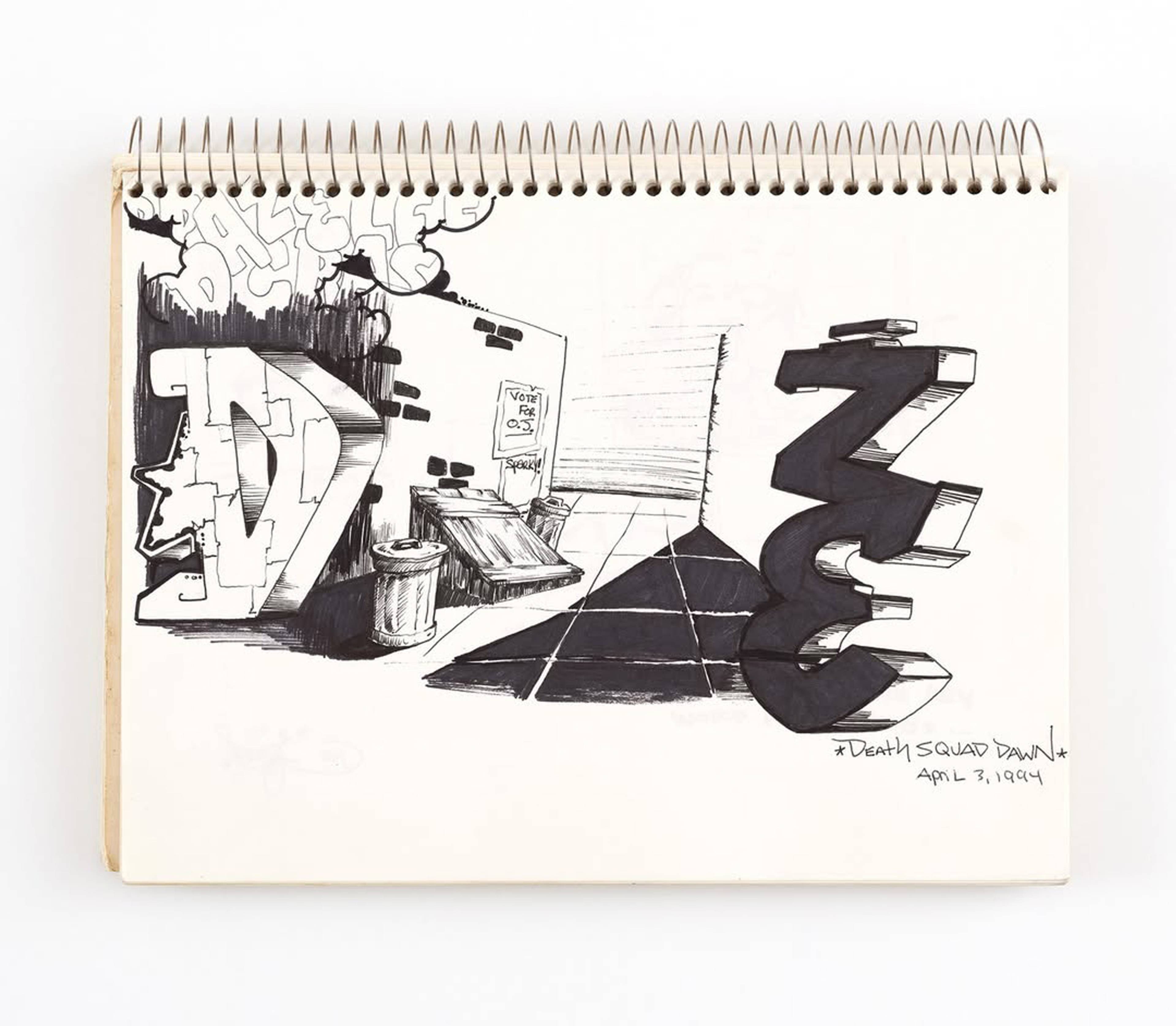 Christopher "DAZE" Ellis, Untitled (Black book), 1994