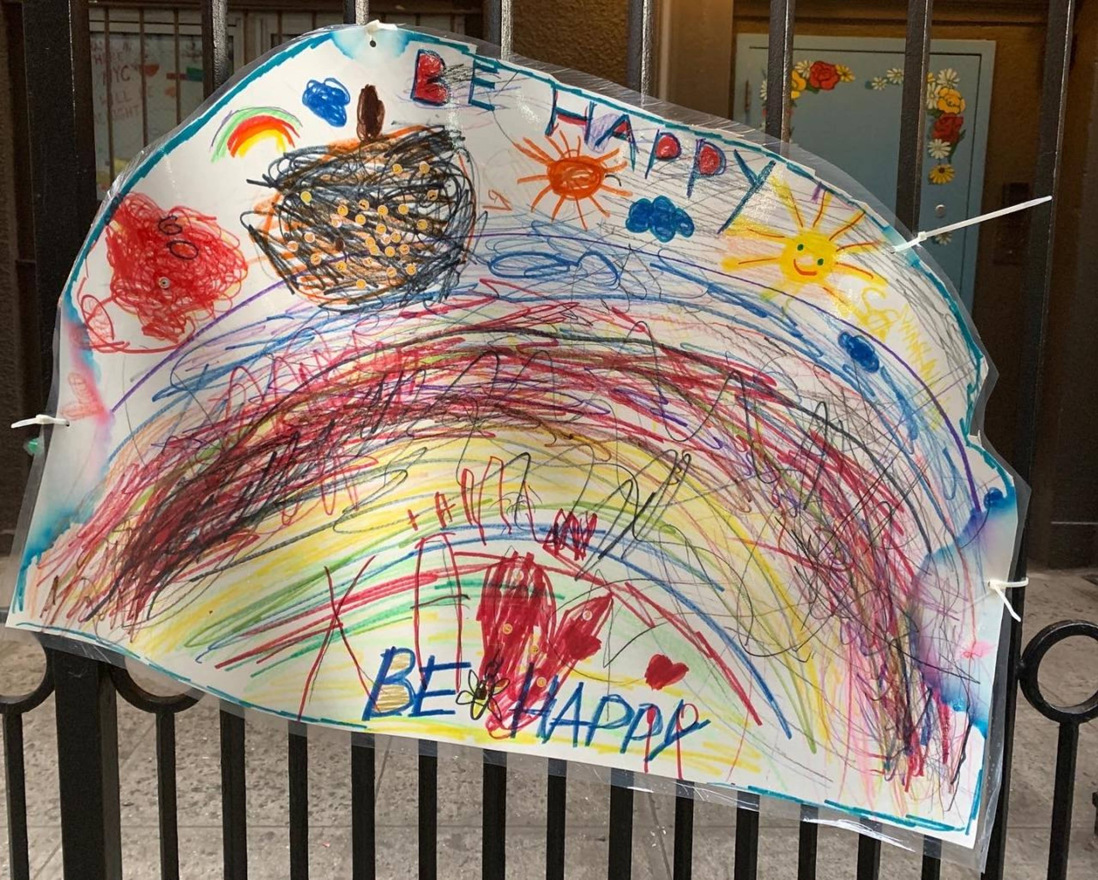 Drawing by children of the Beginnings Nursery School, by Stuyvesant Square Park