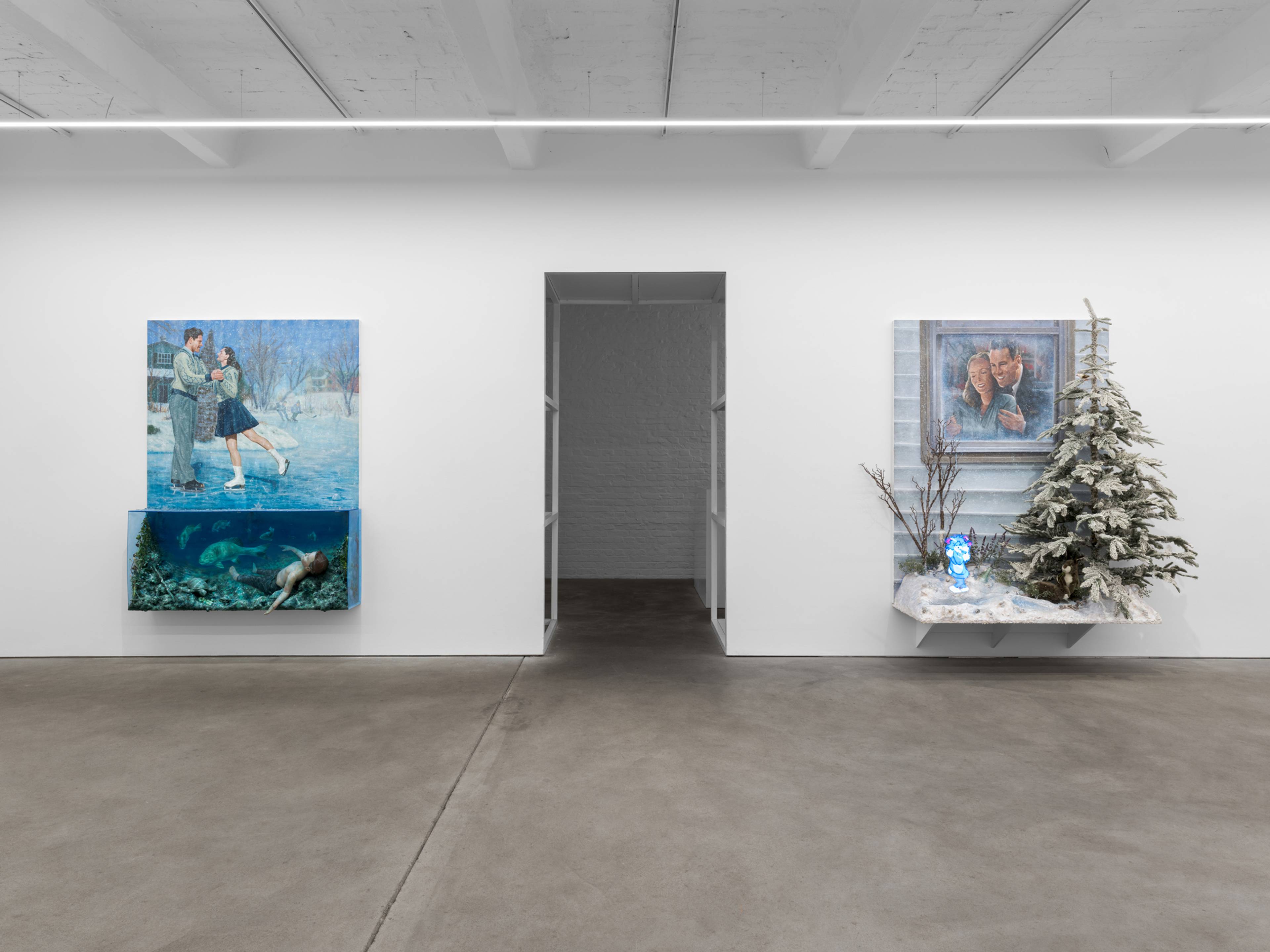 Left: Thin Ice, 2025; right: Outdoor Cat, 2025