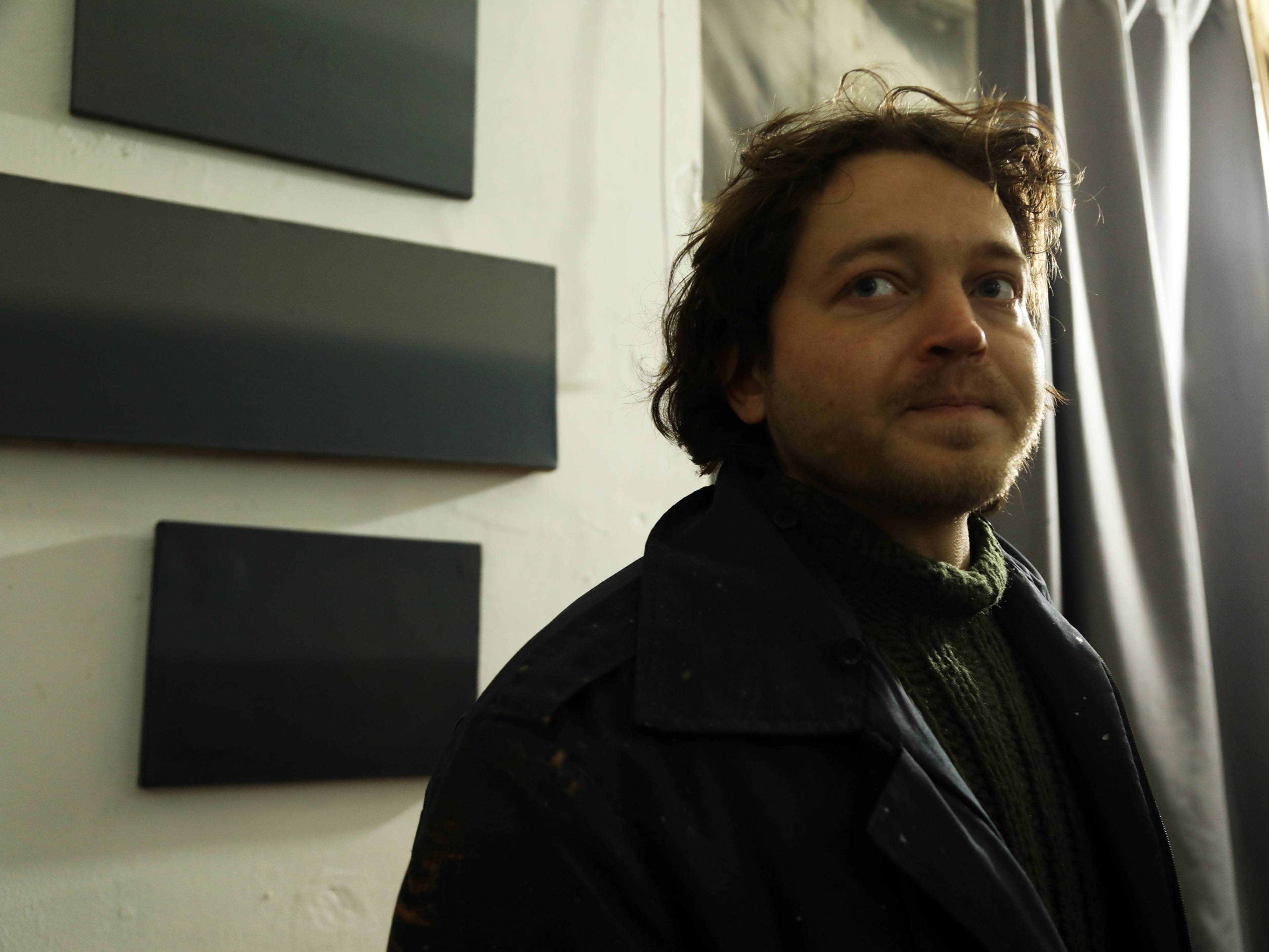 Anton Saenko in his studio, Kyiv