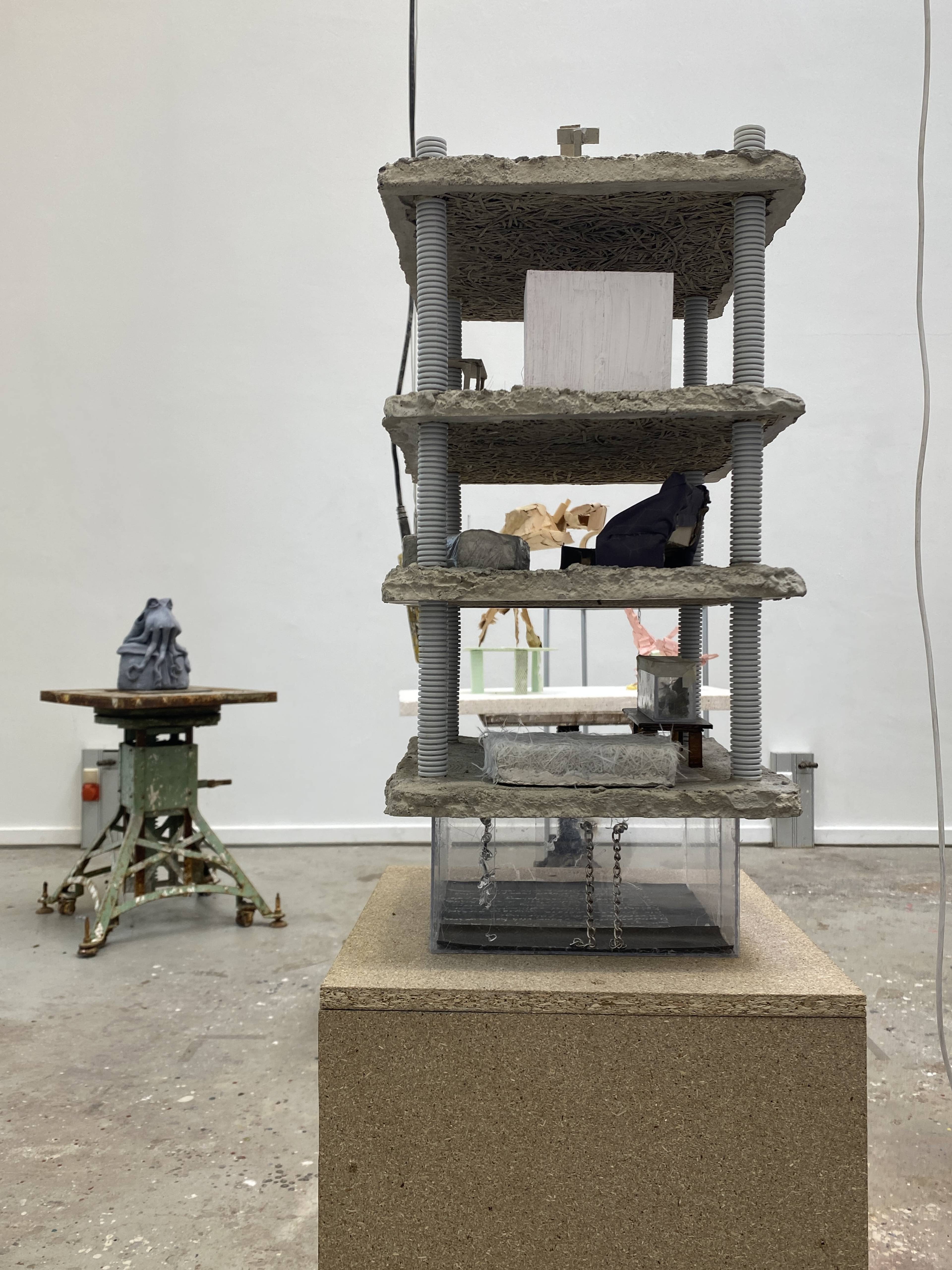 View of “Time sensitive” at Studio Vitorelli at Kunstakademie Karlsruhe, 2024