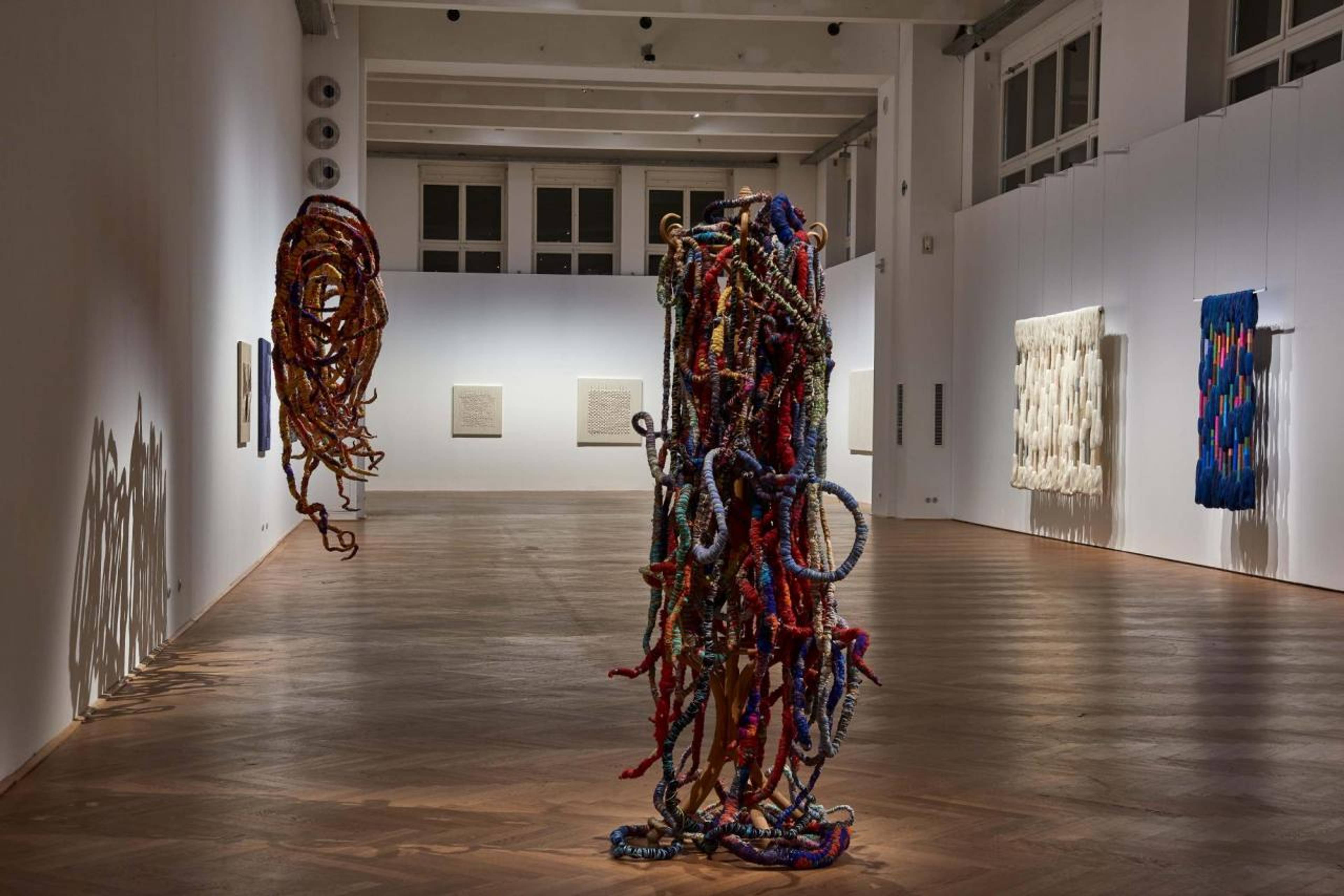 MAK Exhibition View, 2020 SHEILA HICKS: Thread, Trees, River MAK Exhibition Hall in the front:  La Caze , 2017 &copy; MAK/Georg Mayer