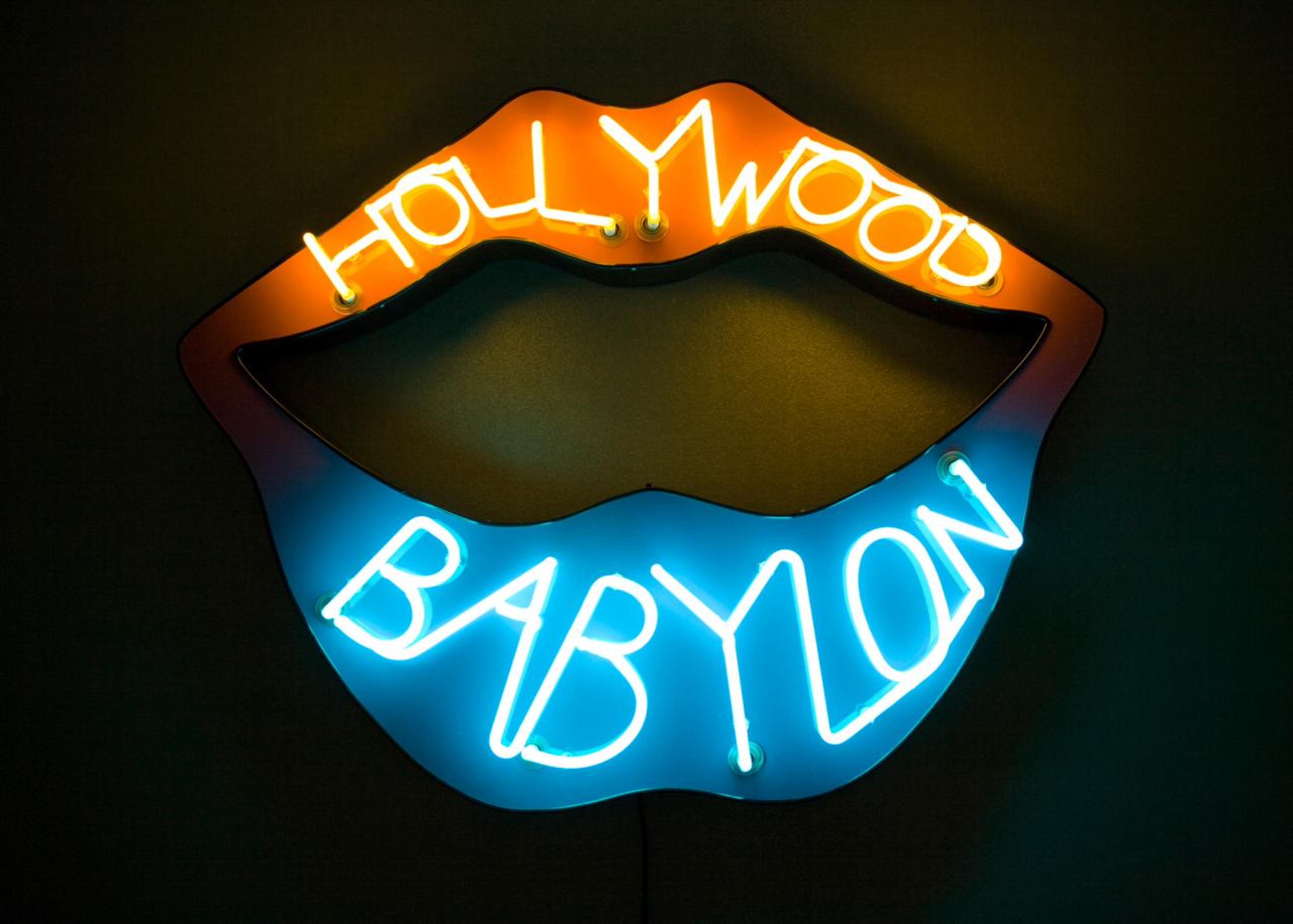 Kenneth Anger, Hollywood Babylon, 1975/2000, neon and plexiglass, 87 x 110 x 15 cm