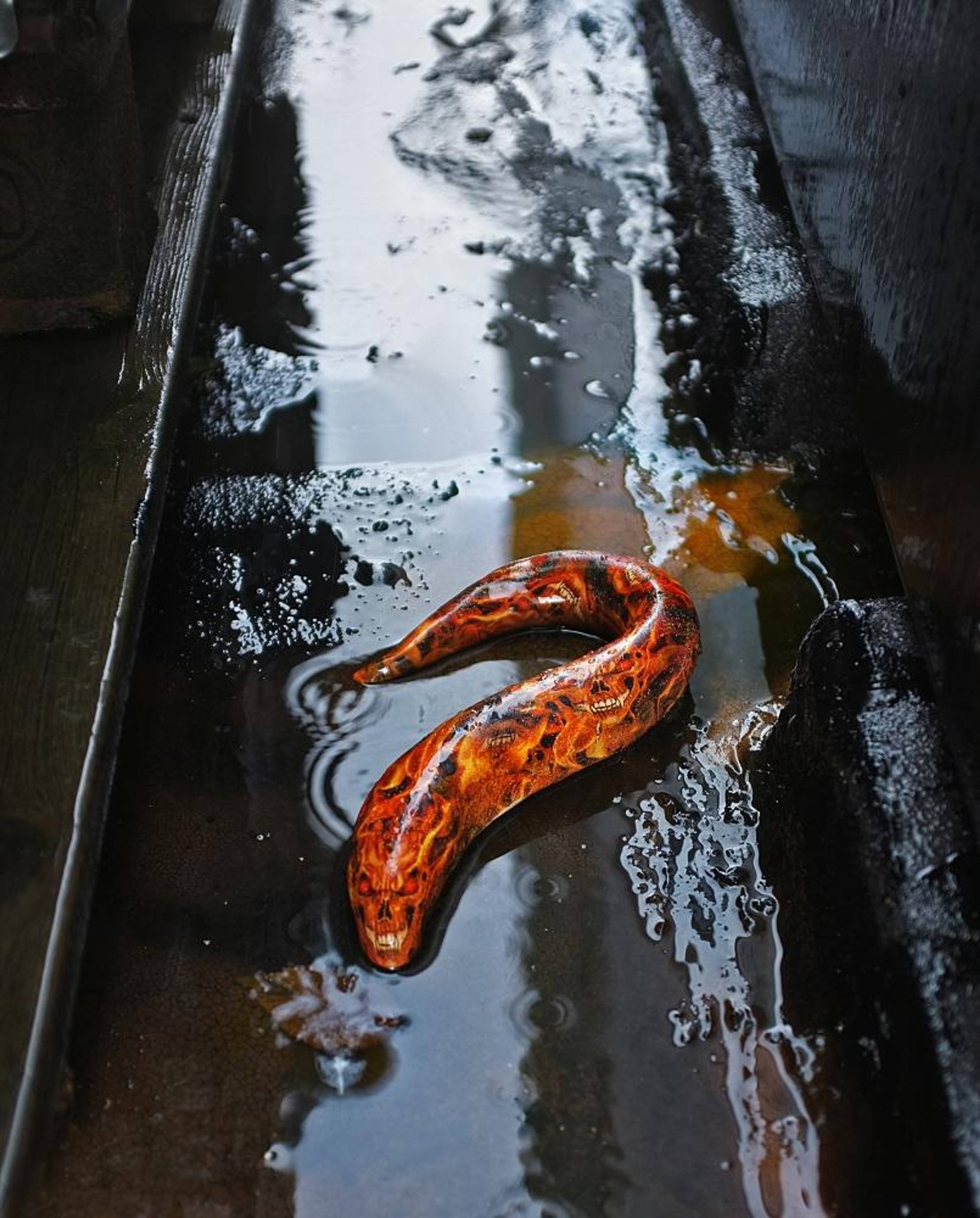 Paul Barsch The wooden clogs ended up in smoke  (2017),  installation view at Age of Aquarius Courtesy the artist and Age of Aquarius