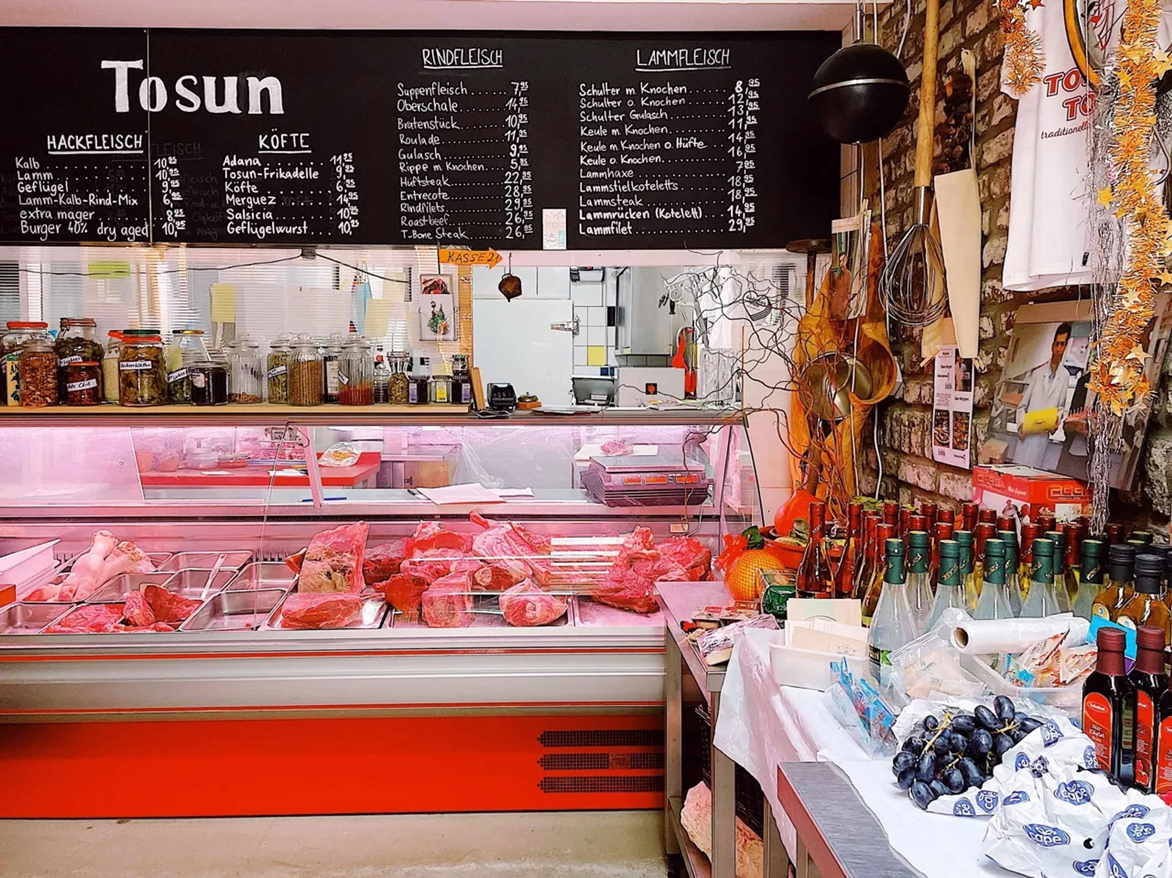 Interior view of Metzgerei Tosun at Markthalle Körnerstraße