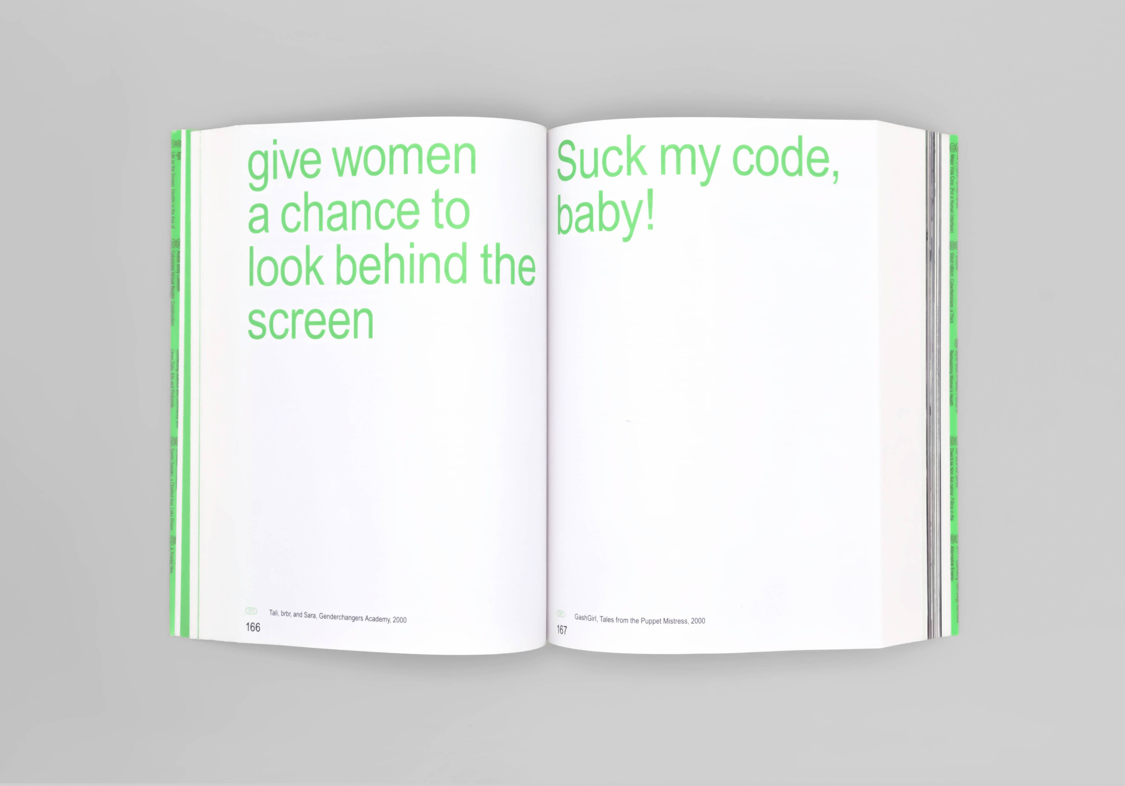 Spread 5 from Mindy Seu, Cyberfeminism Index, 2022