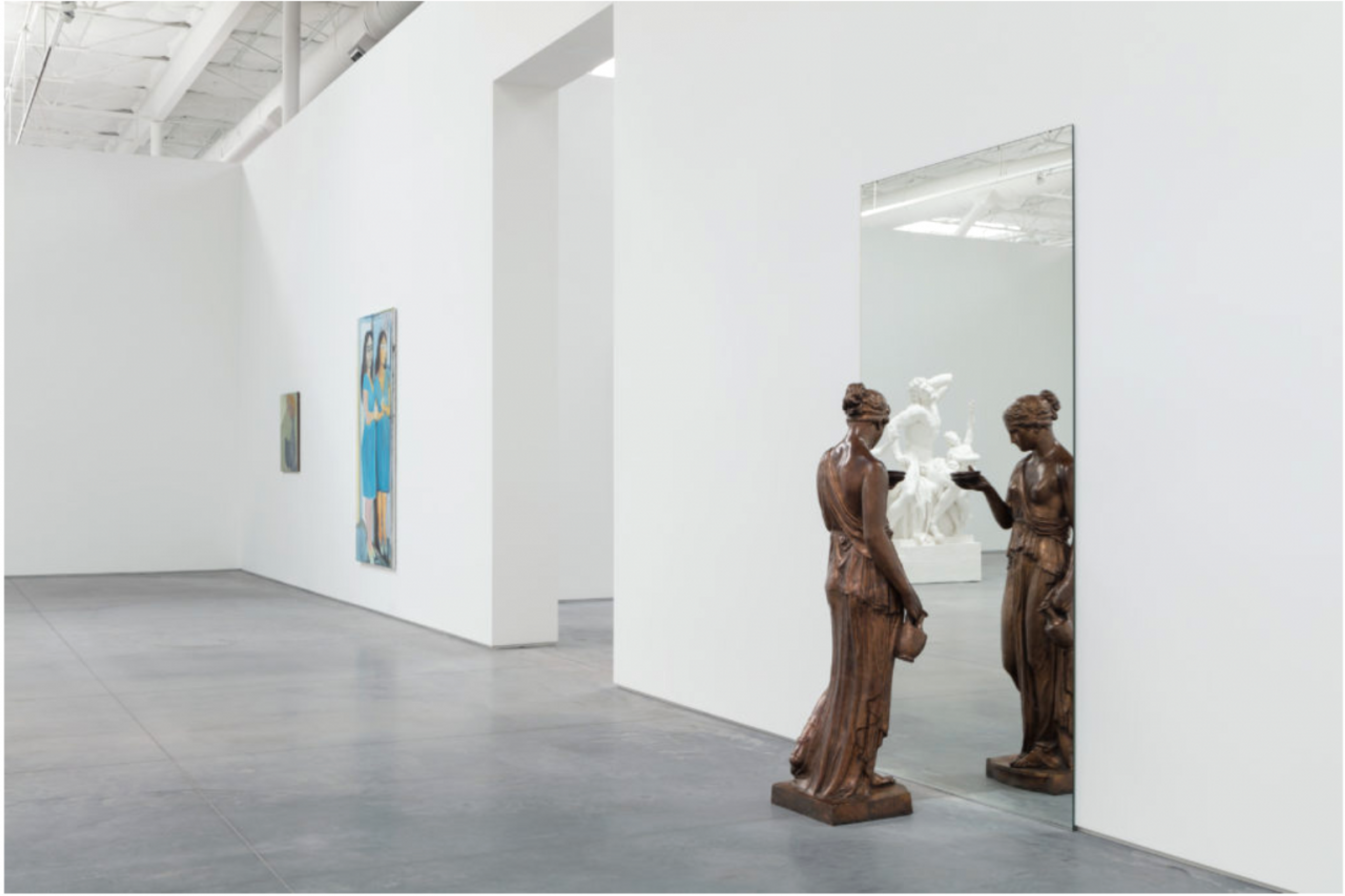 &quot; DOUBLES, DOBROS, PLIEGUES, PARES, TWINS, MITADES &quot;  (2017), installation view with works by Kai Althoff, Marlene Dumas, and Michelangelo Pistoletto