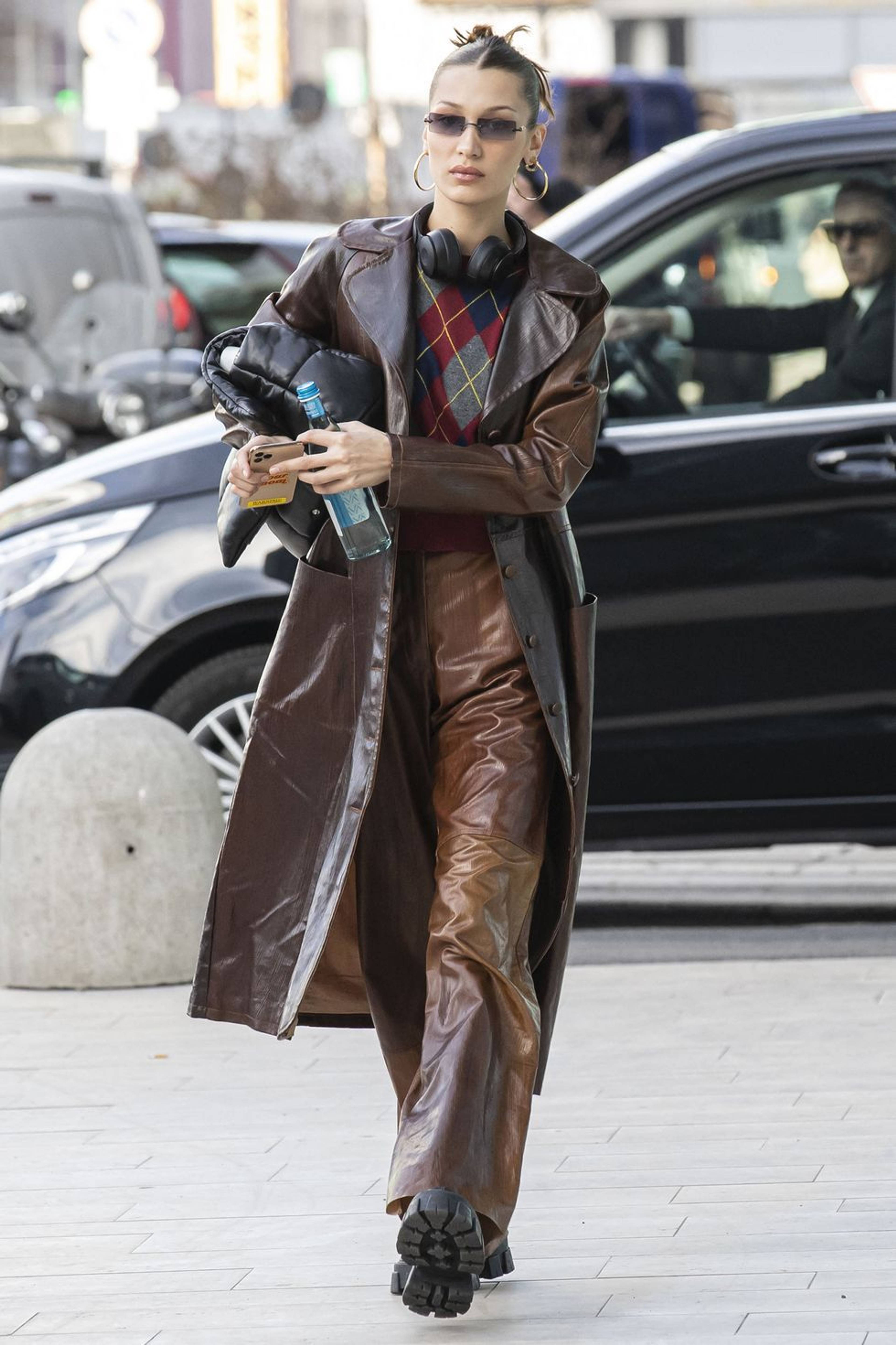 Bella Hadid in the dark academia aesthetic