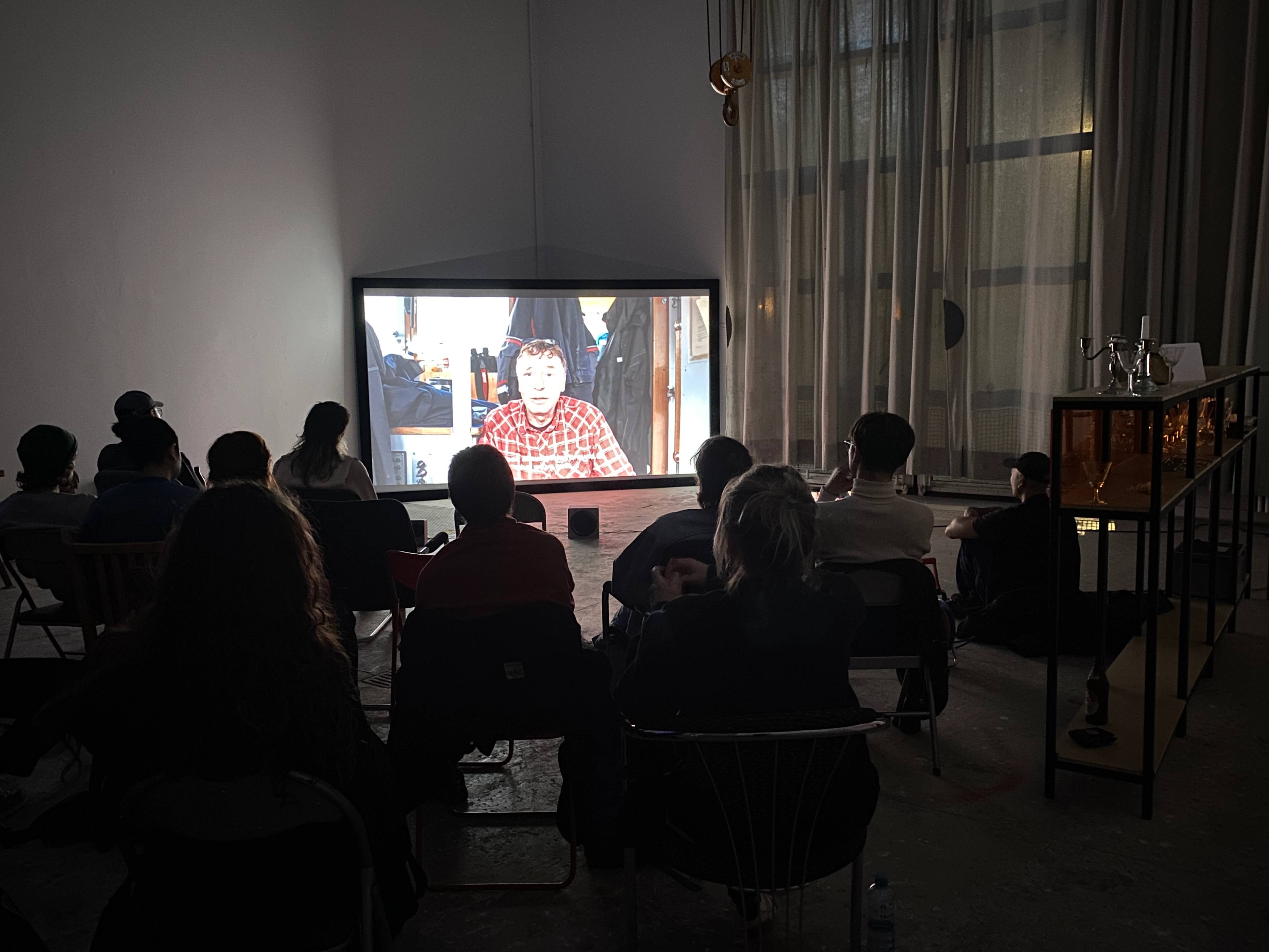 Screening of Ivalo Frank’s film The Last Human during Mittwochsbar at the Kunstakademie Karlsruhe 