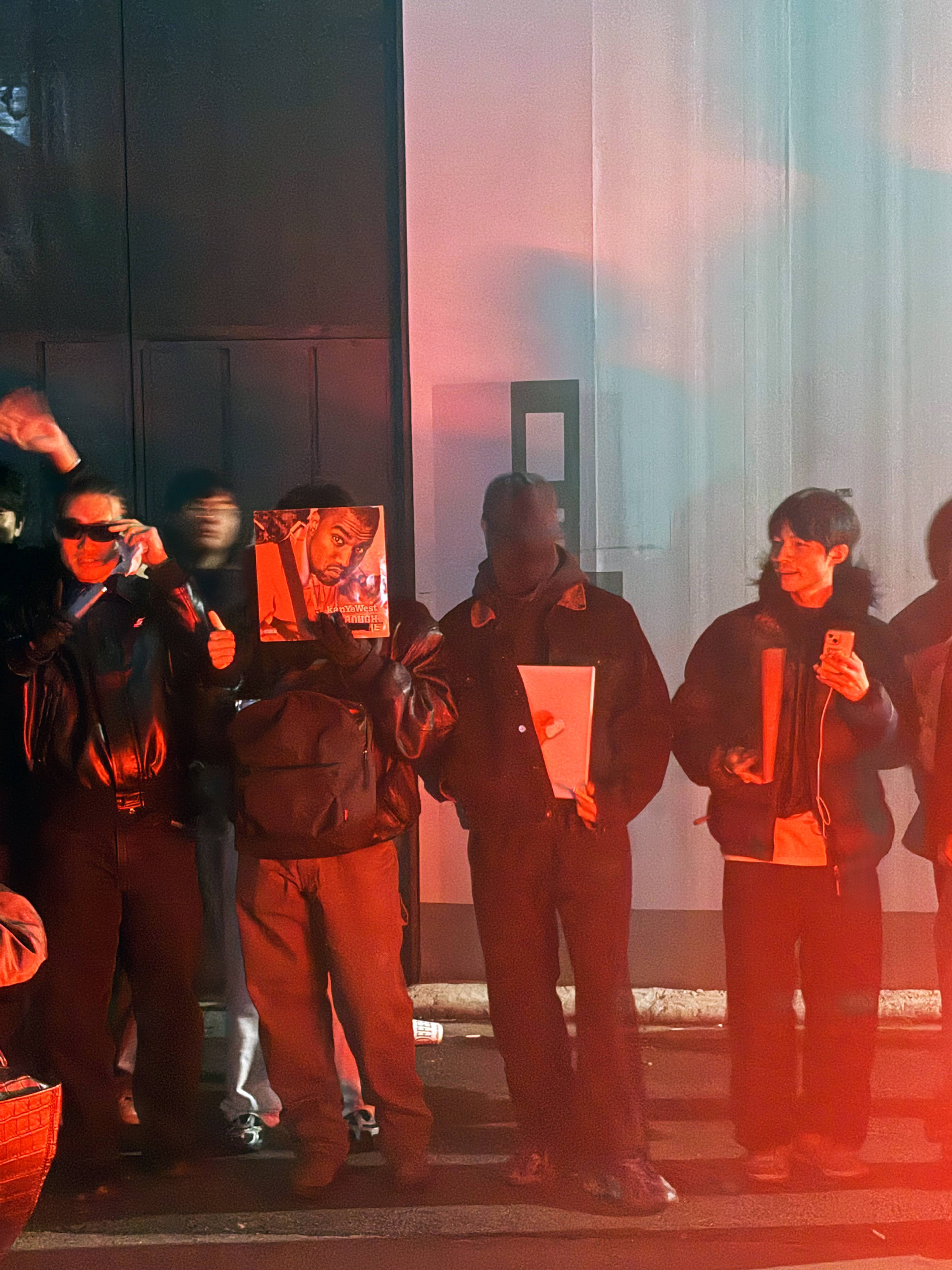 Ye fans outside the debut of BIO POP, Seoul, 2025