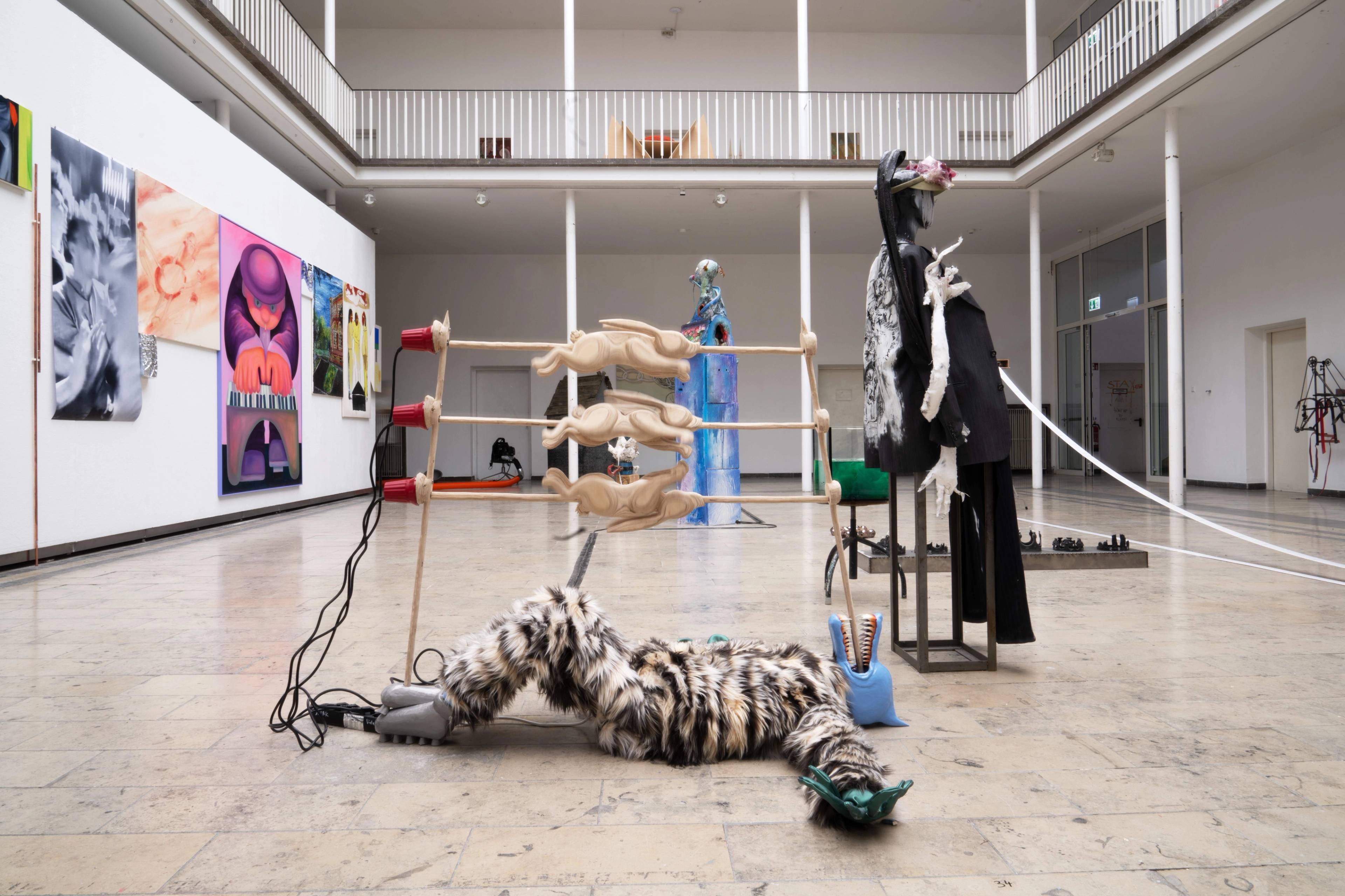 View of Exhibition End-of-Year at Kunstakademie Karlsruhe, curated by Rita Vitorelli, Christian Kobald & Franz Ackermann