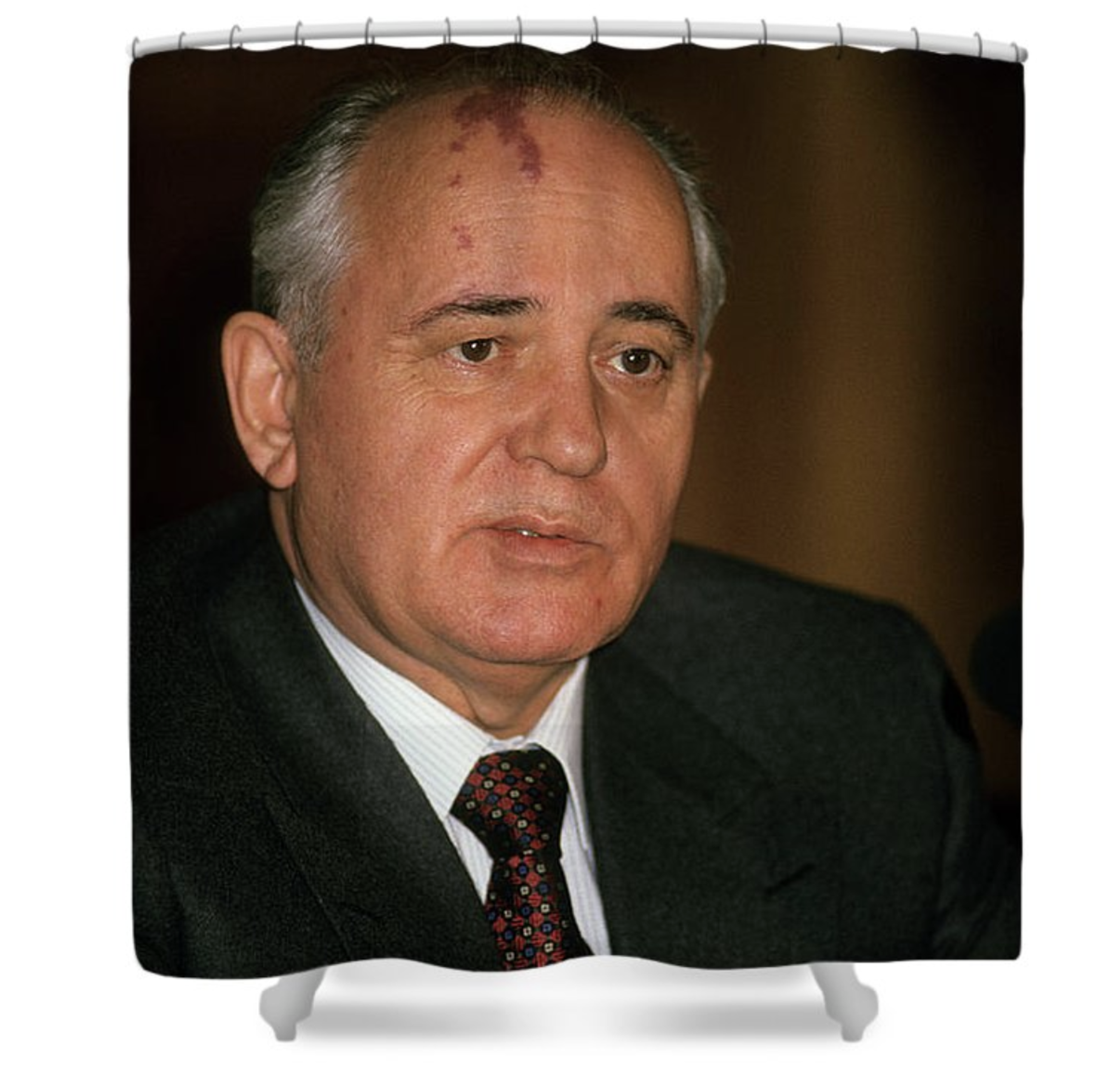 Mikhail Gorbachev Shower Curtain by Pierre Rousel