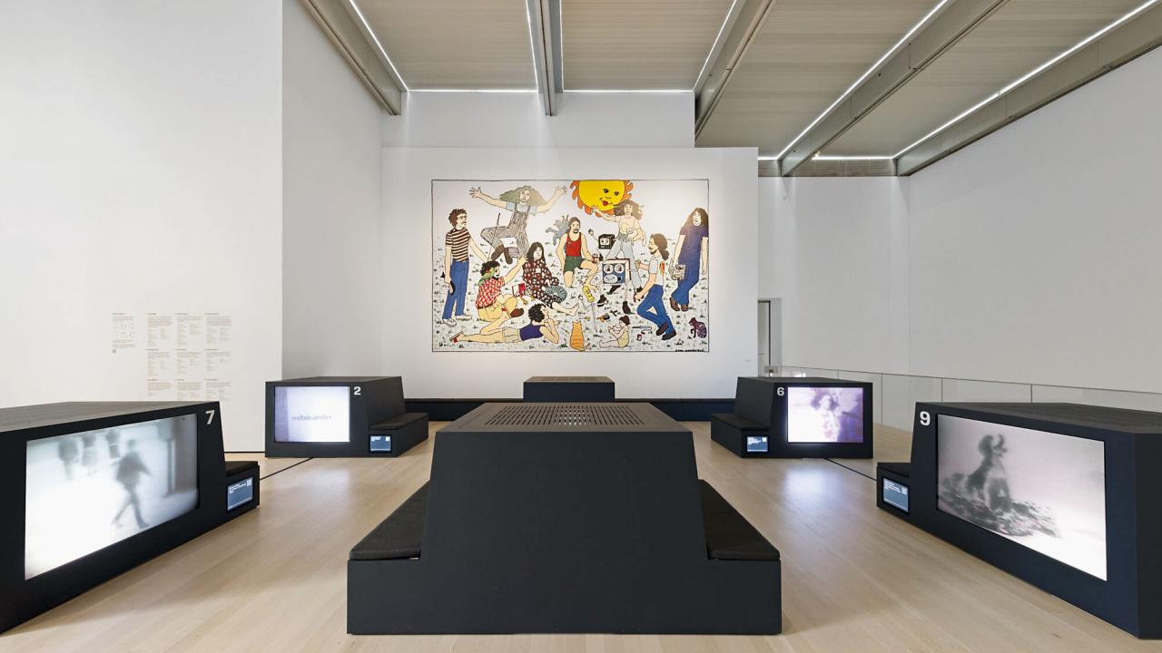 View of “Signals: How Video Art Transformed the World,” MoMA, 2023