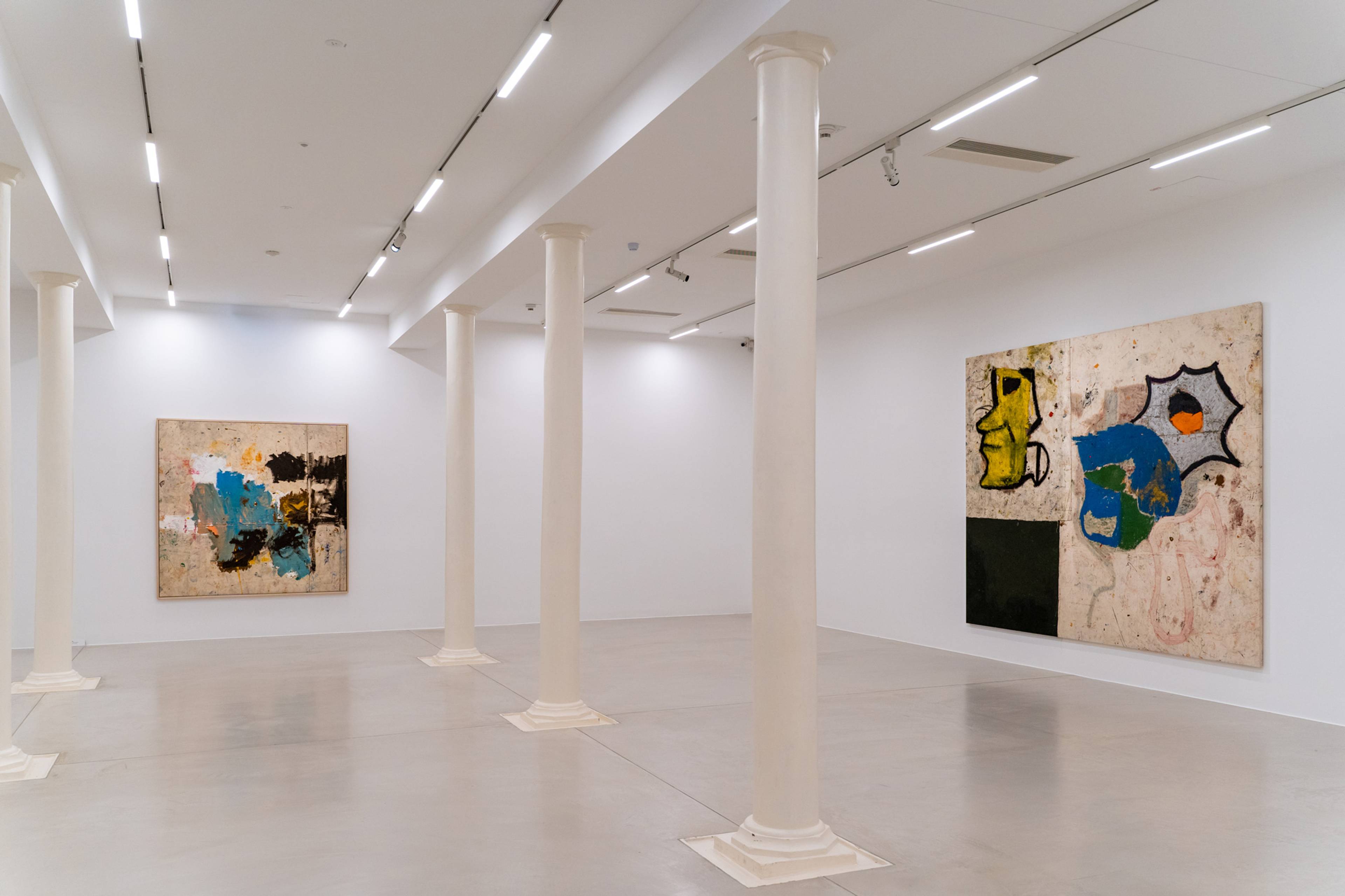 Left: Joe Bradley, Builder, 2015; right: Norman, 2012