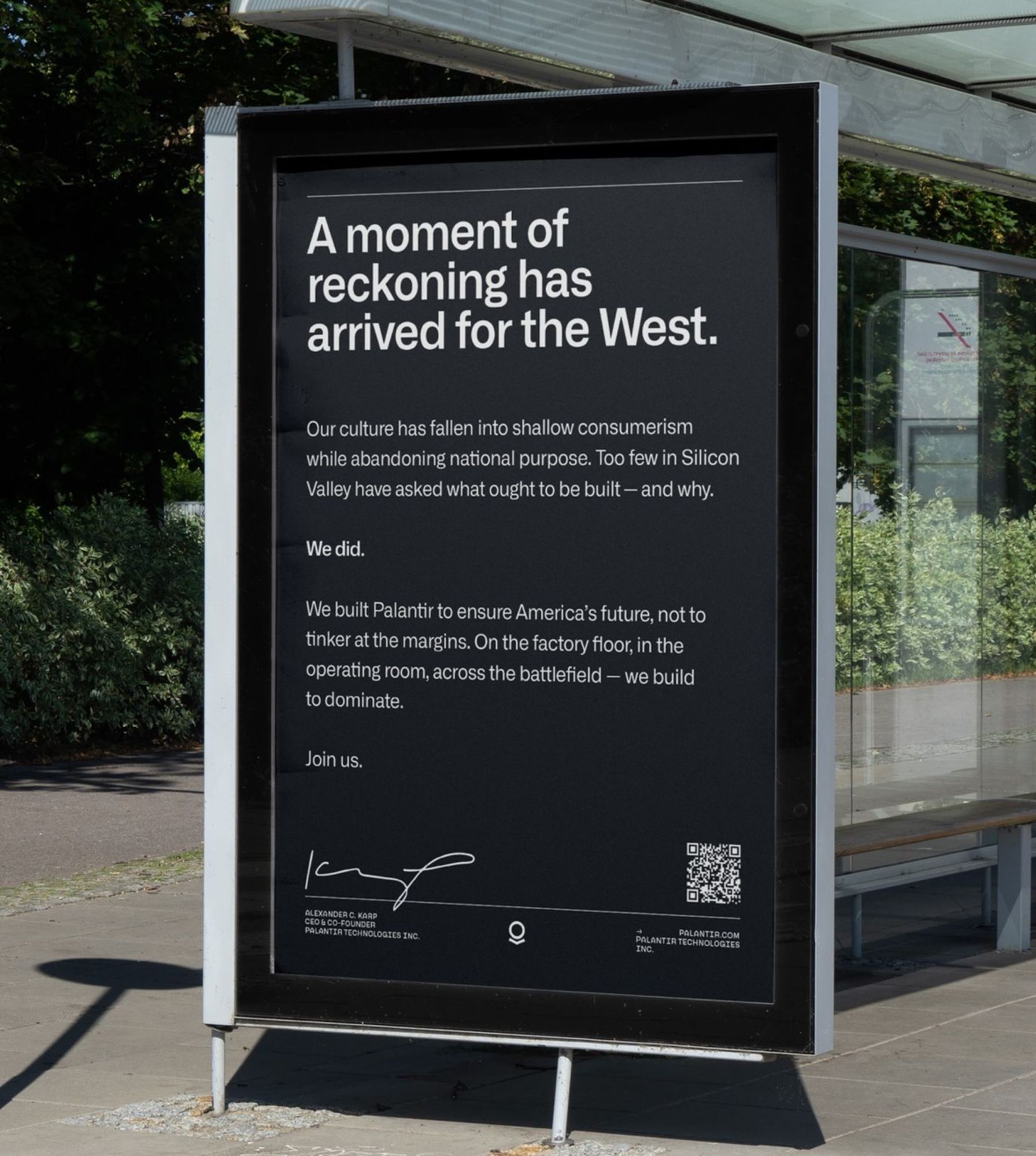 Advertisement for Palantir Technologies, Denver, US, 2025