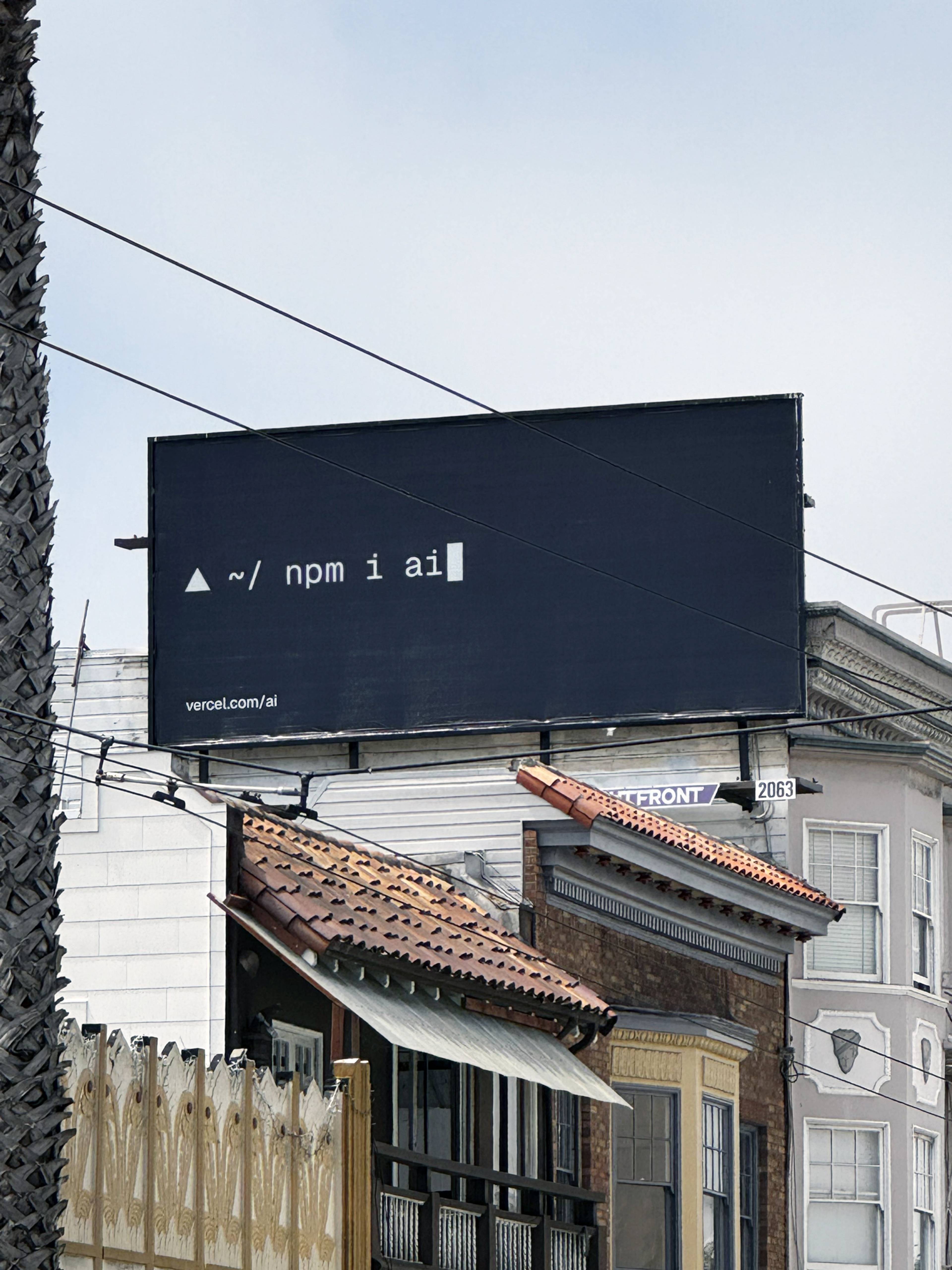 SF Billboard: vercel.ai