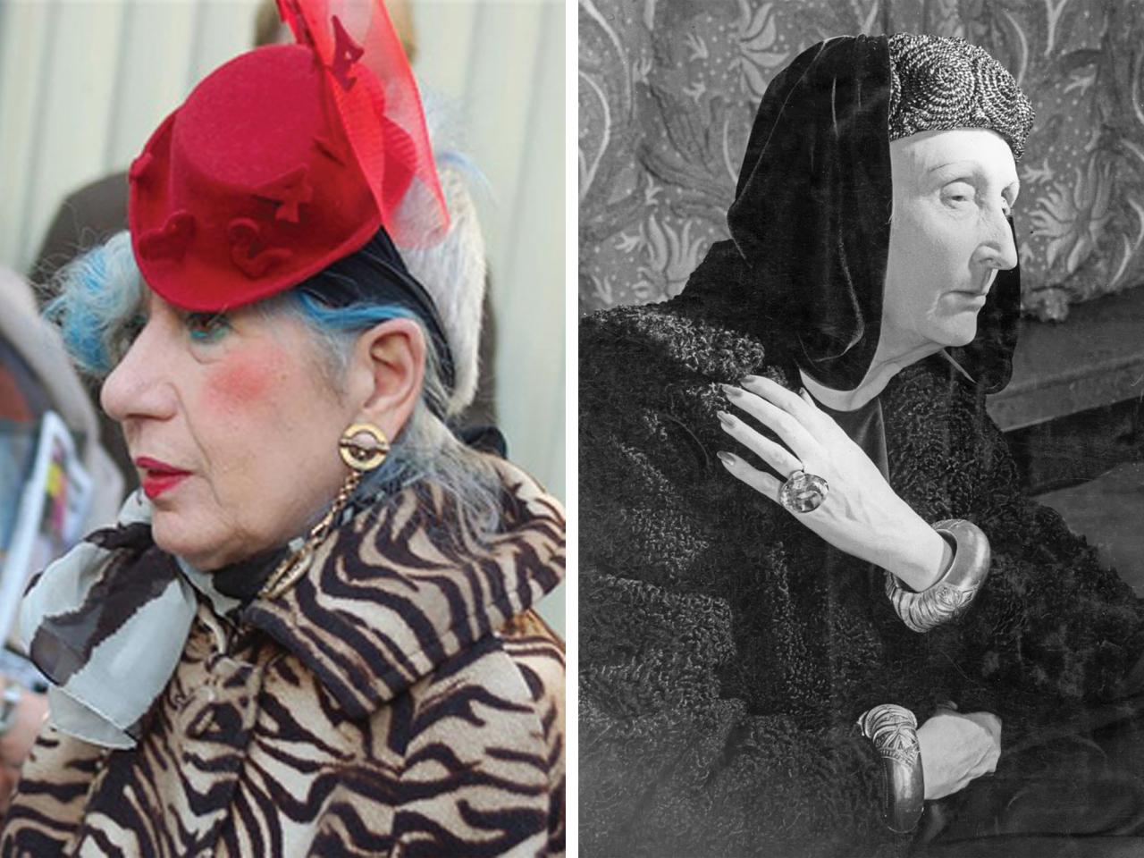 Anna Piaggi, by Captain Catan (Flickr) / Edith Sitwell.