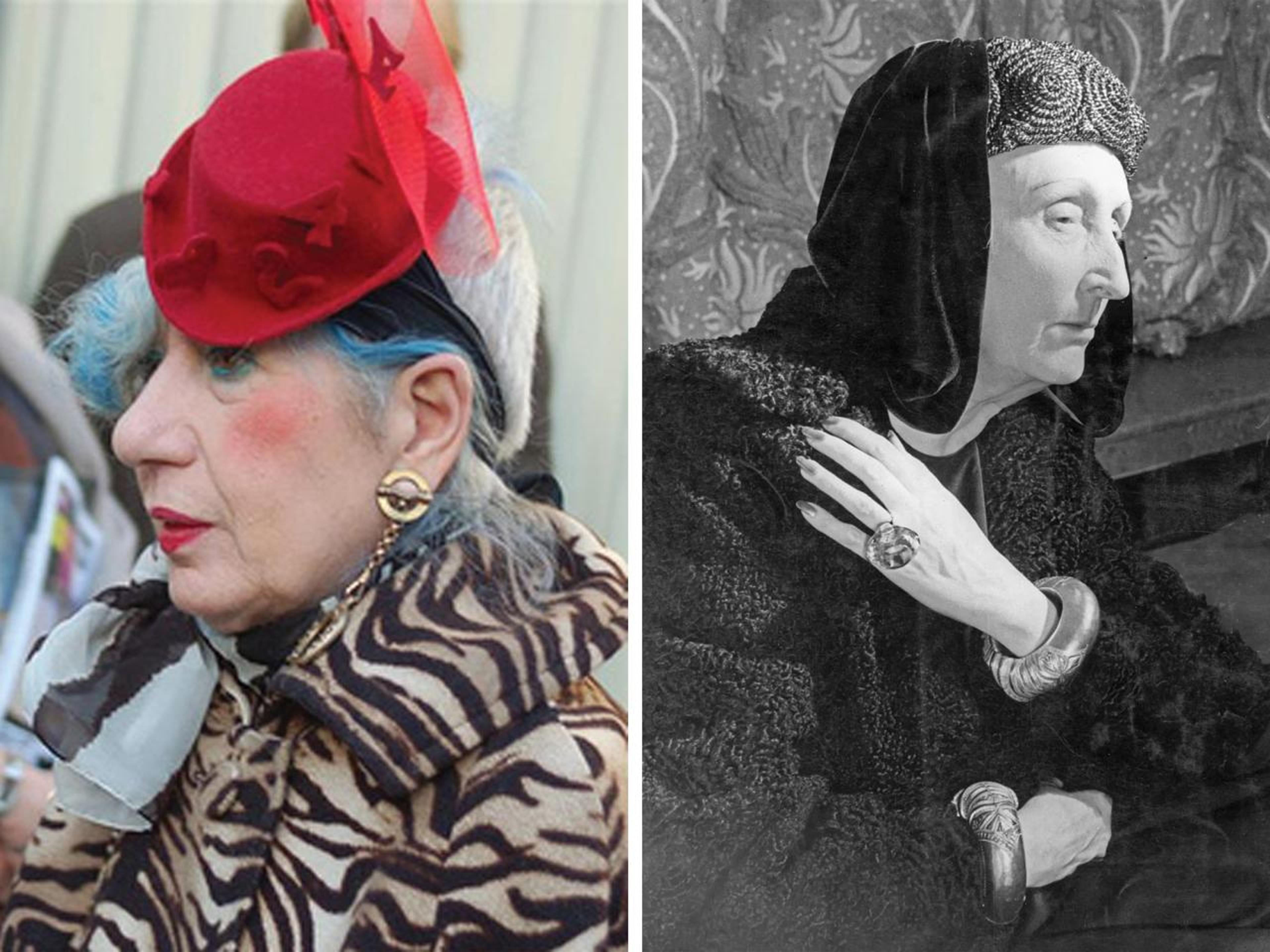 Anna Piaggi, by Captain Catan (Flickr) / Edith Sitwell.
