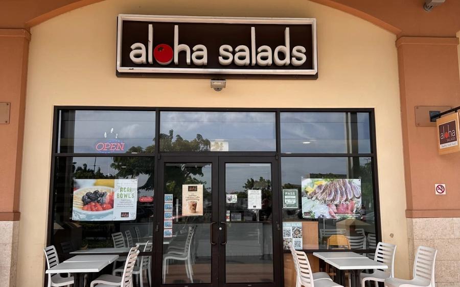 Aloha Salads storefront at Kapolei Commons Aloha Salads storefront at Kapolei Commons