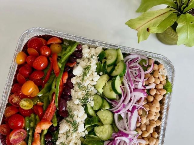 Aloha Mediterranean Tray from Aloha Salads catering