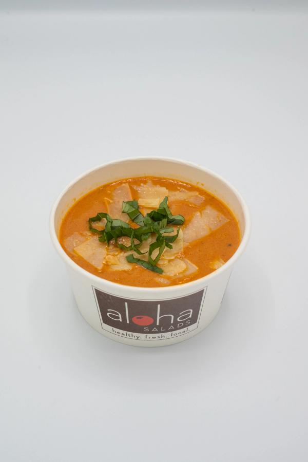 Tomato bisque soup at Aloha Salads