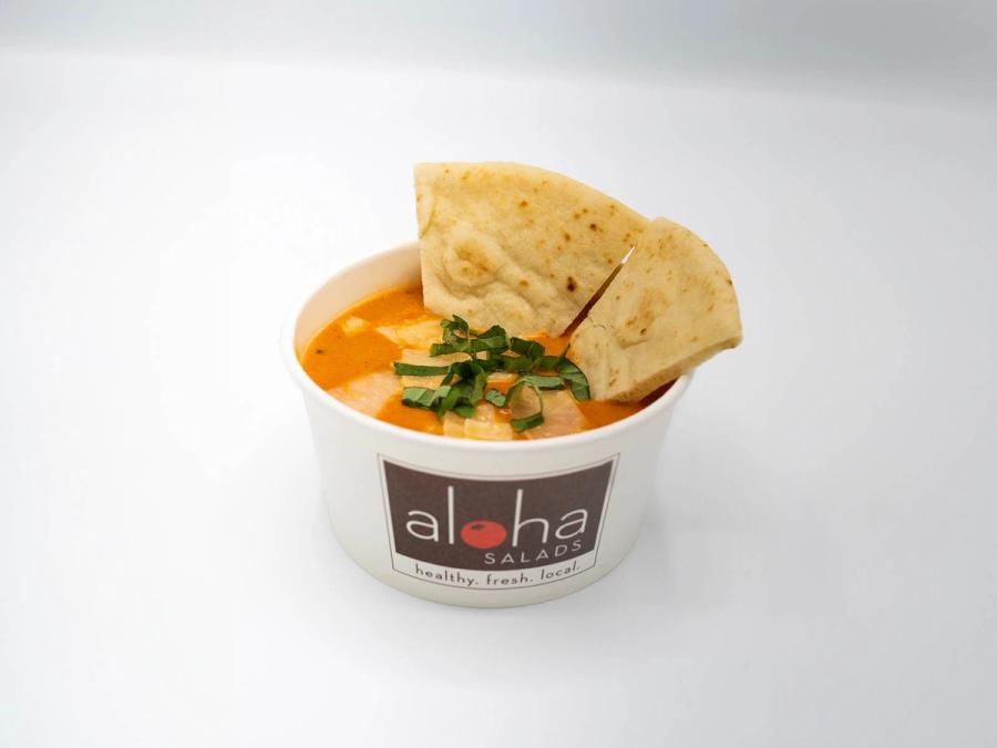 Tomato bisque soup at Aloha Salads