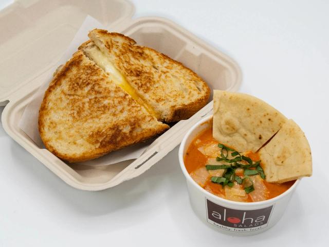 Grilled Cheese Soup Combo at Aloha Salads