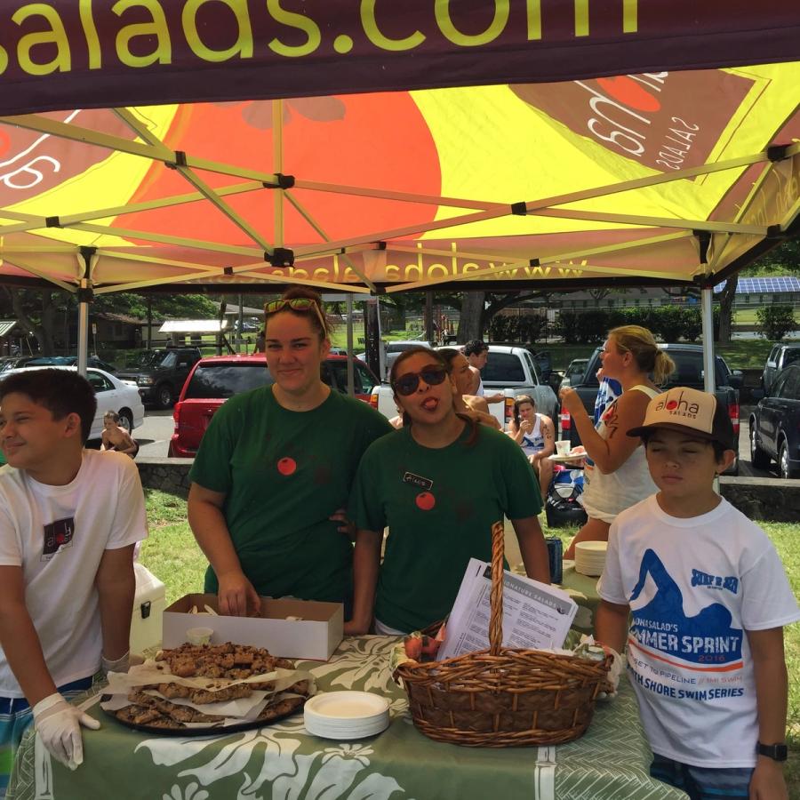 Aloha Salads event catering booth Aloha Salads event catering booth