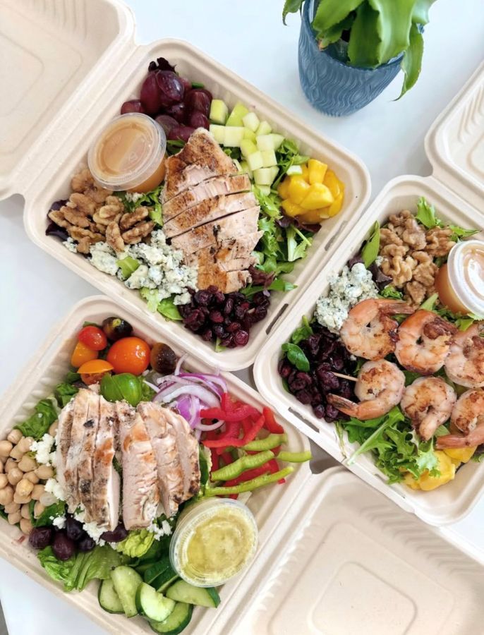 Fresh salad bowls from Aloha Salads