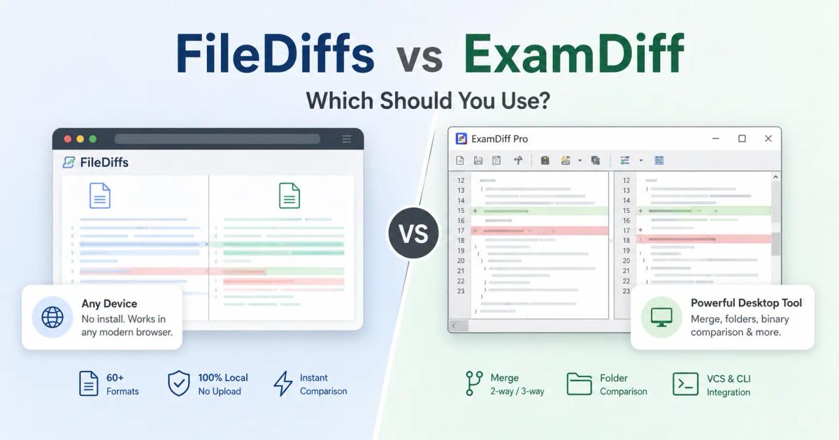 FileDiffs vs ExamDiff: Which File Comparison Tool Should You Use?