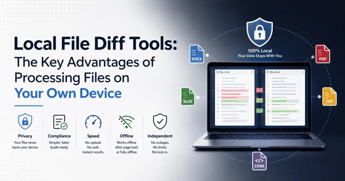 Local File Diff Tools: The Key Advantages of Processing Files on Your Own Device