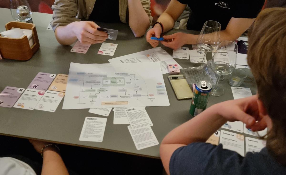 Students engaged in a threat-modeling workshop in our offices