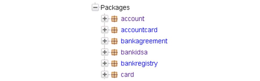 Utvalg av grupperte Web Services. "Packages": "account", "accountcard", "bankagreement", "bankidsa", "banregistry", "card"